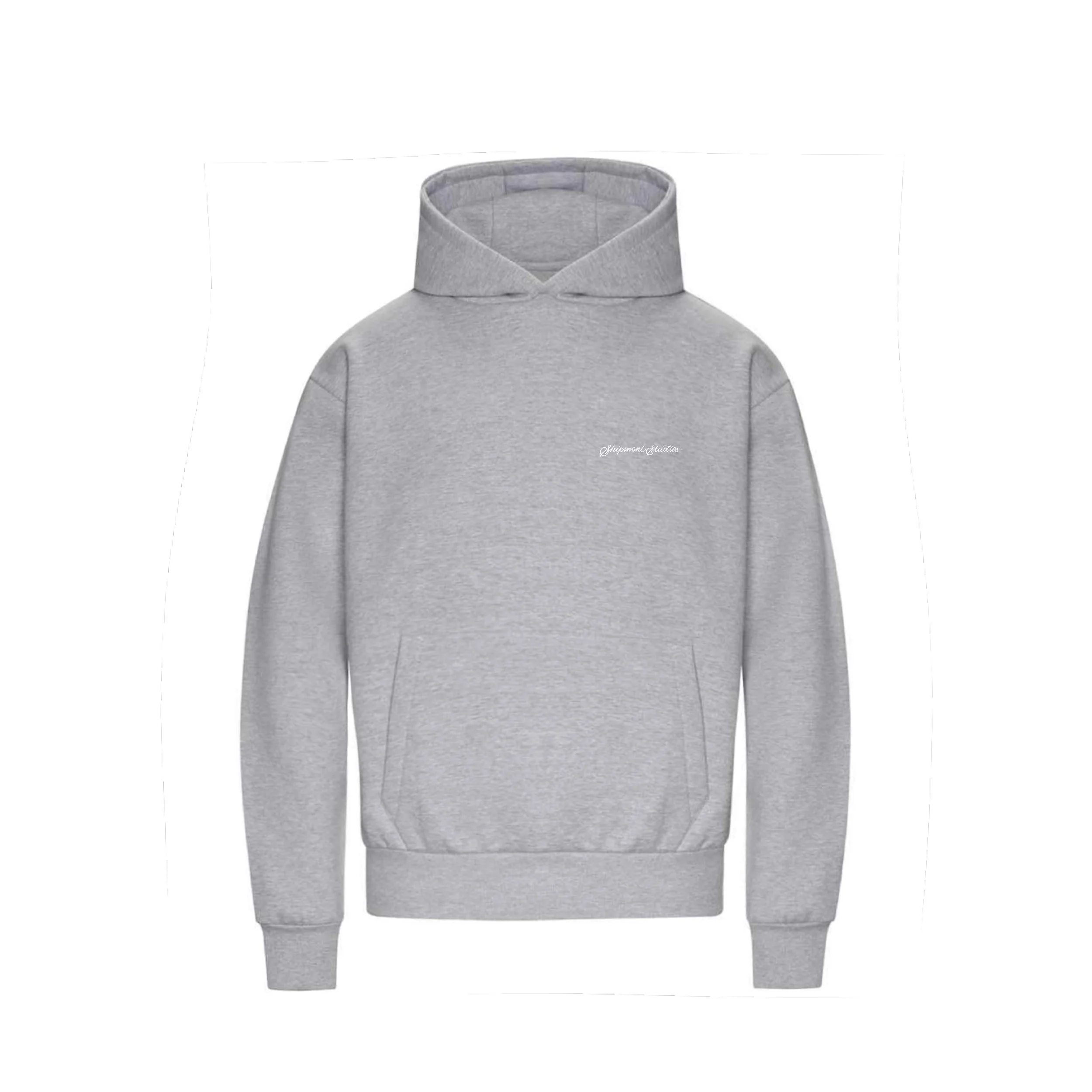 SCRIPT HOODIE - HEATHER GREY