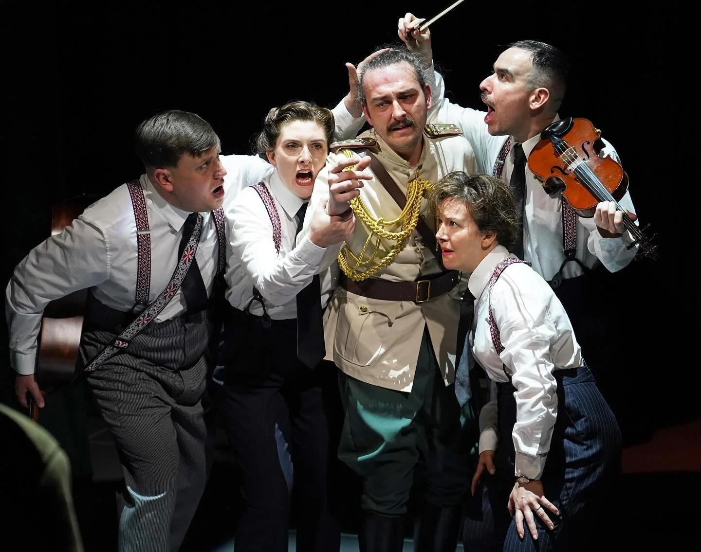 &ldquo;Will Alder&rsquo;s lighting beautifully contributes to the storytelling: A diminishing box of light late in the play very much suggests a curtain coming down on Boris and his reign &mdash; no spoiler considering the title&rdquo;

Review for #b