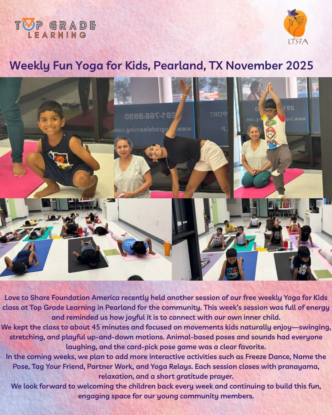 KIDS YOGA at PEARLAND