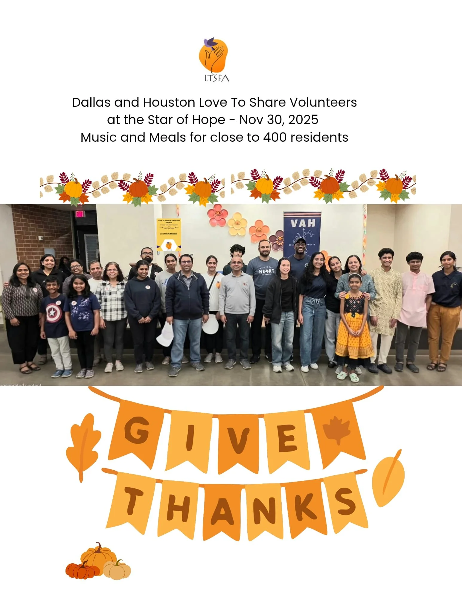 Thanksgiving Food Drive at Star of Hope