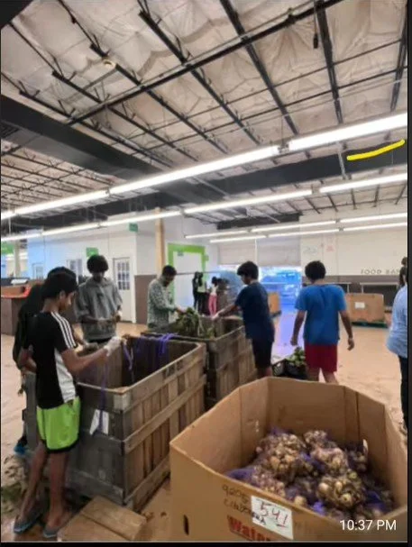 Volunteering at Food Bank, Durham