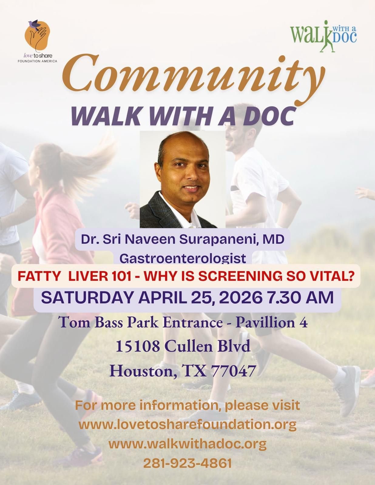 Liver Health Matters: Dr. Surapaneni Leads Walk with a Doc Event