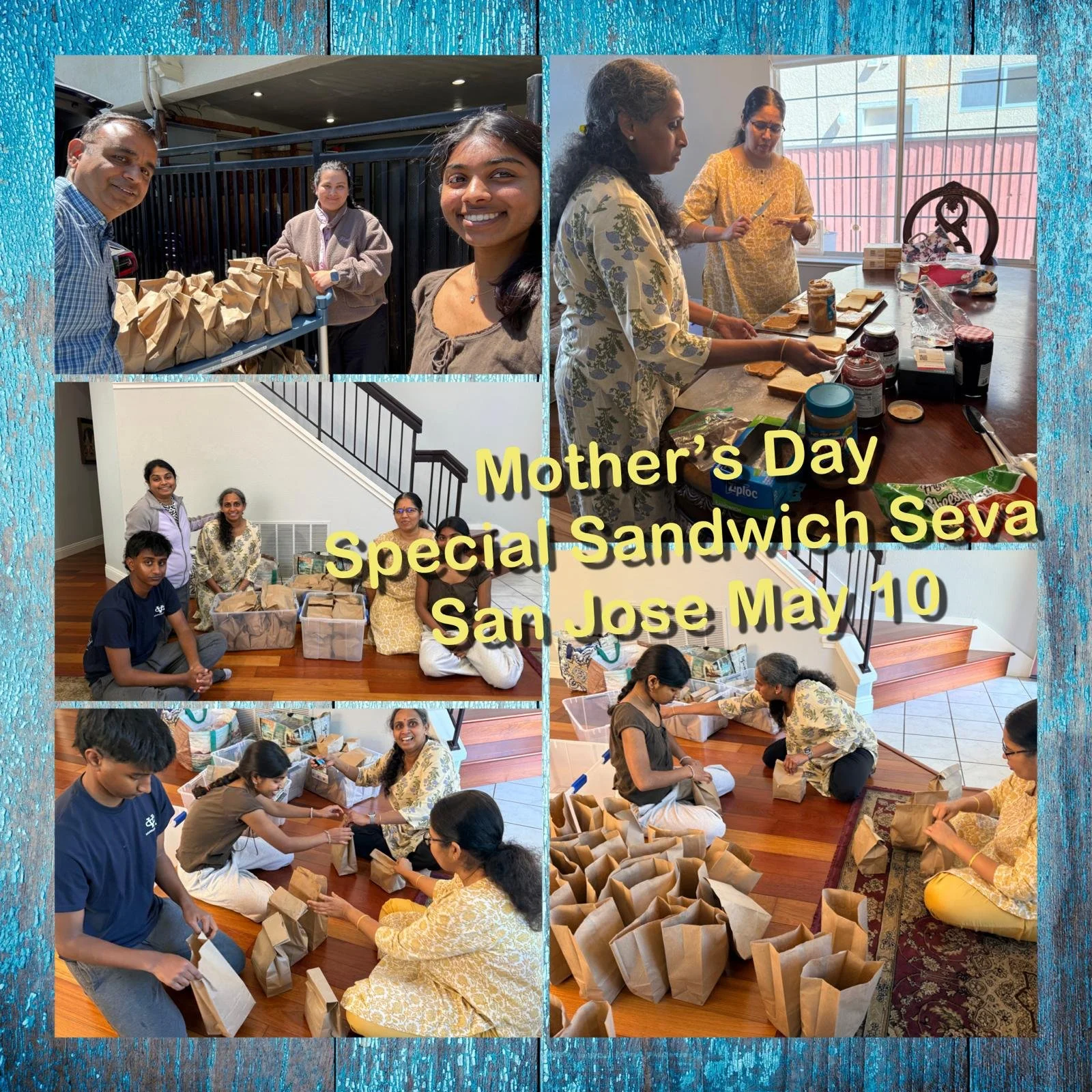 LTSFA San Jose -Spread Kindness Through Mother’s Day Sandwich Seva