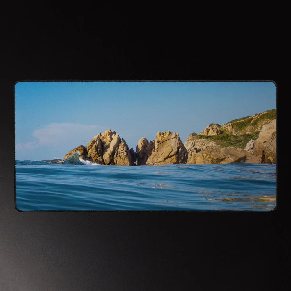 Back of the Point - Barra de la Cruz Photography Desk Mat 16x32