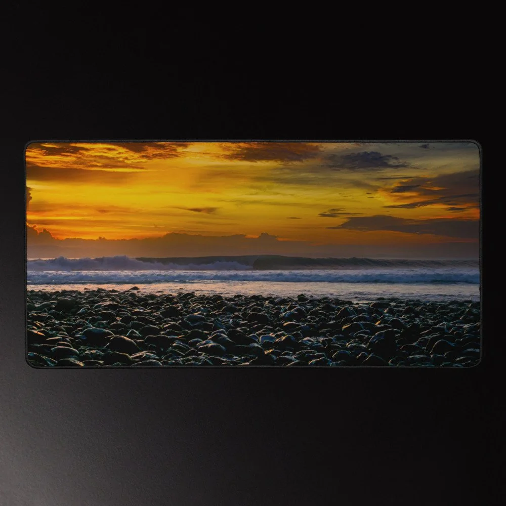 Riding on Empty - Surf Photography Desk Mat 16x32