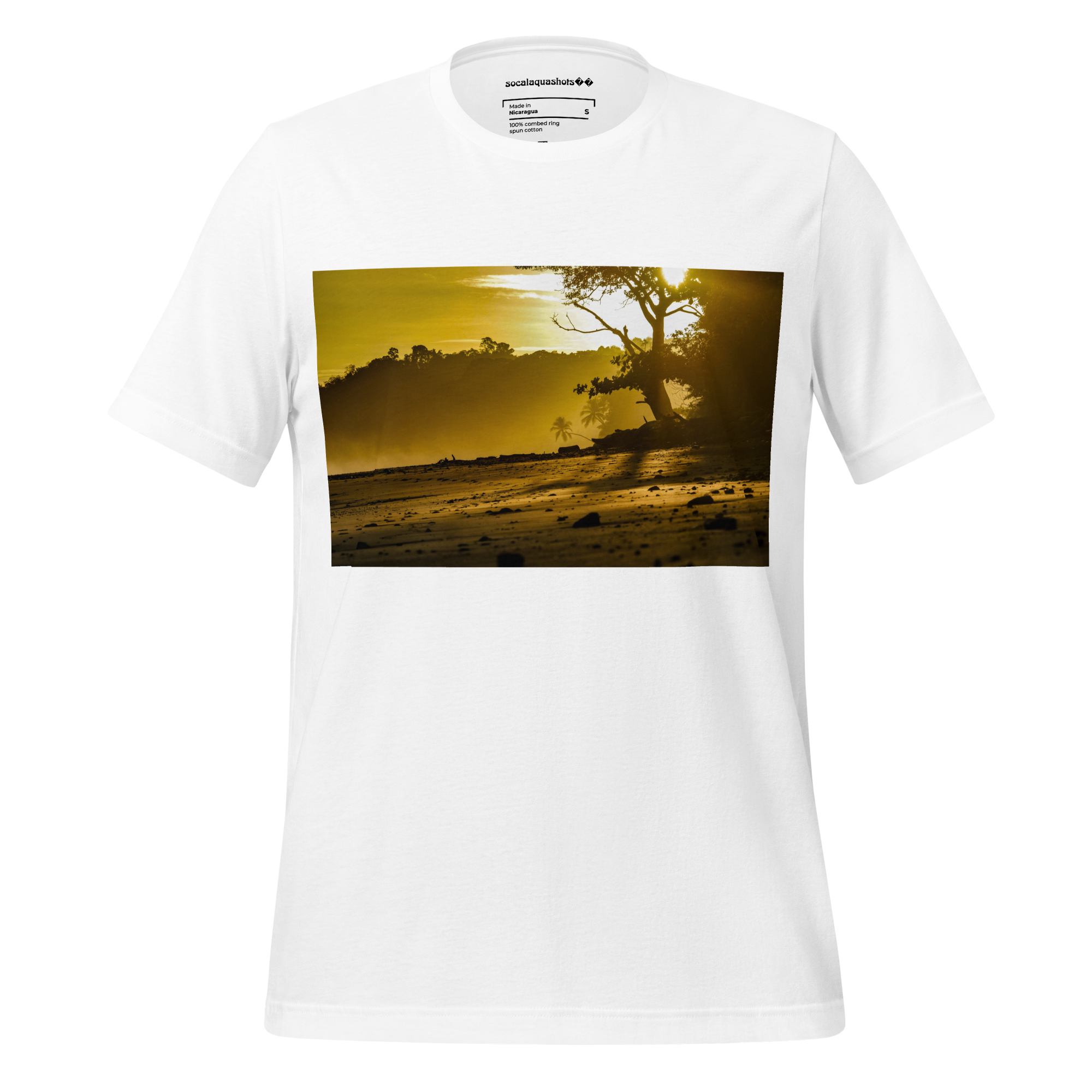 Ocean Photography Unisex T - Shirt (Solid Colors) - "Golden Sunrise"