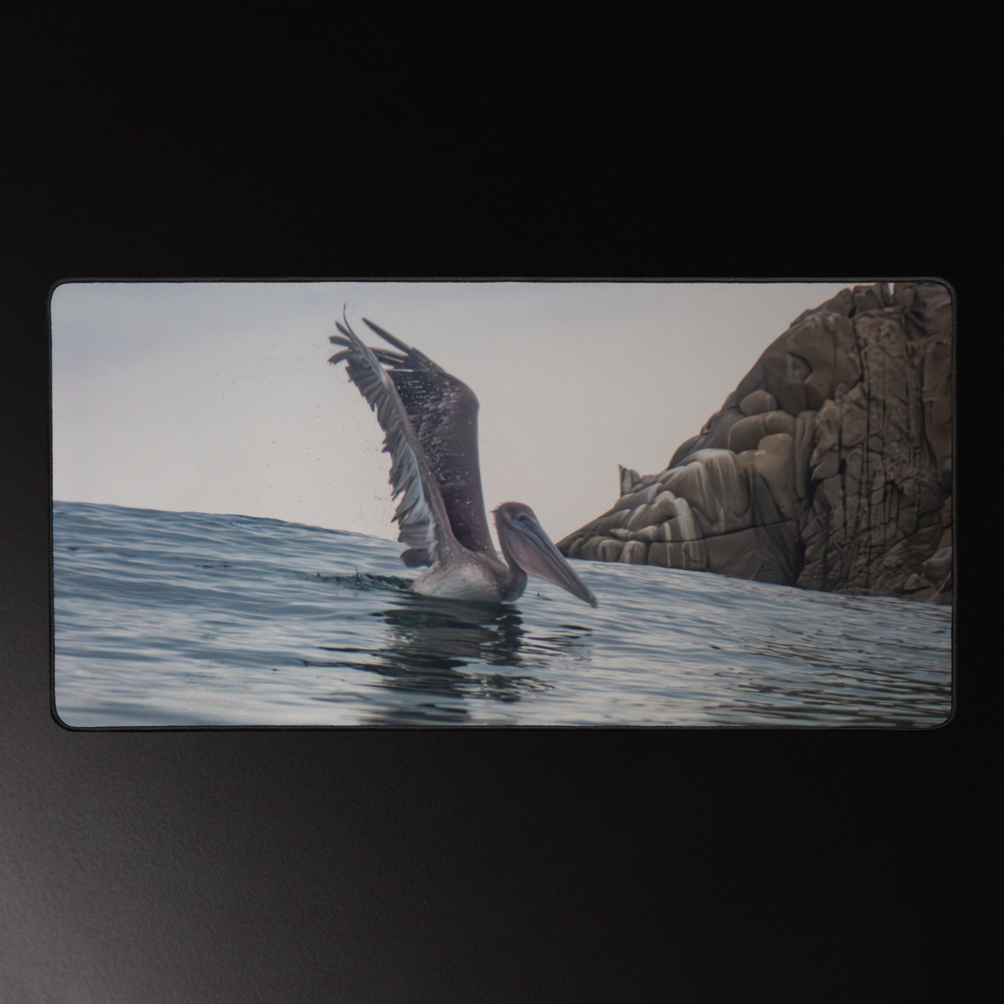 Surf, Ocean & Beach Sunset Photography Desk Mat Mouse Pad 16x32 - "Spring from the Point"