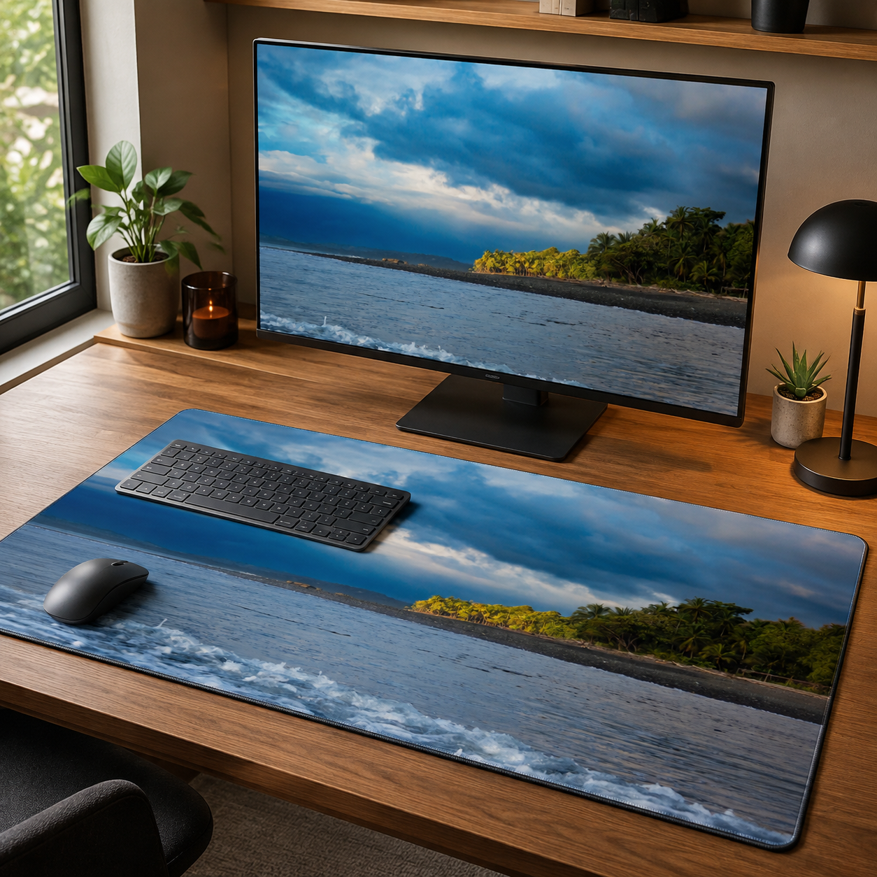 Desk Mat 16x32 - Golden glow in Pavones.png