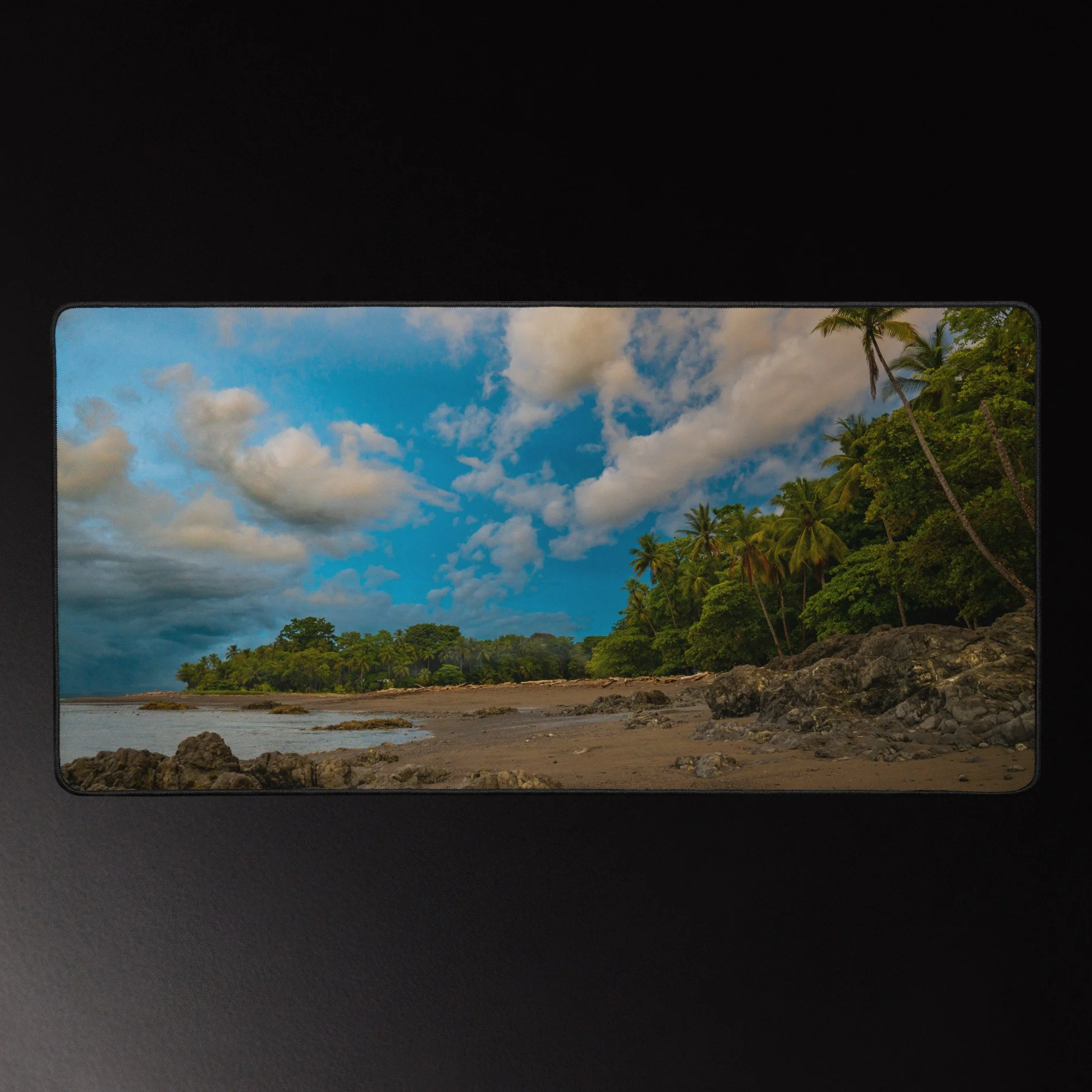 Playa Pavones - Costa Rica Beach Photography Desk Mat 16x32