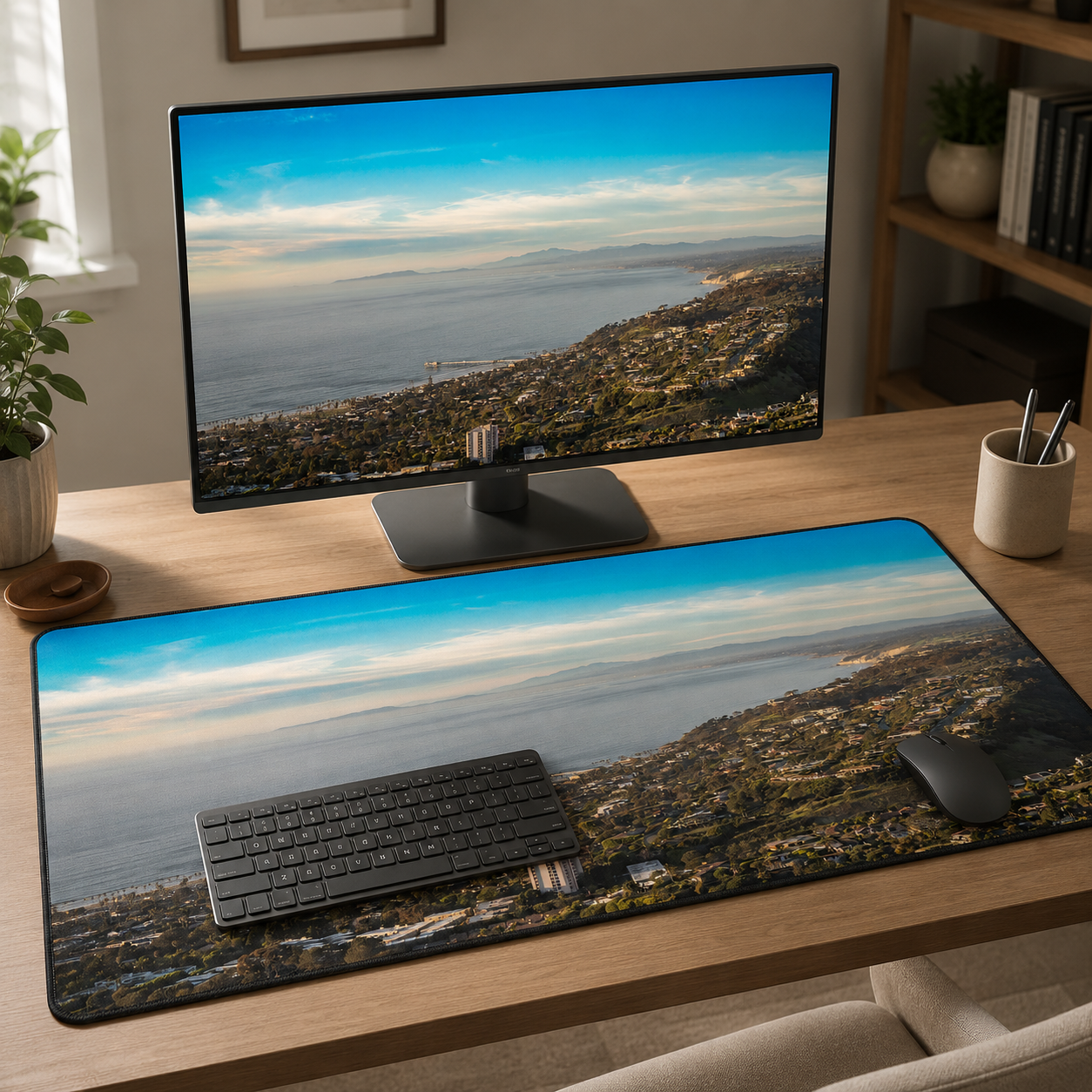 View North - Mt. Soledad Photography Desk Mat 16x32