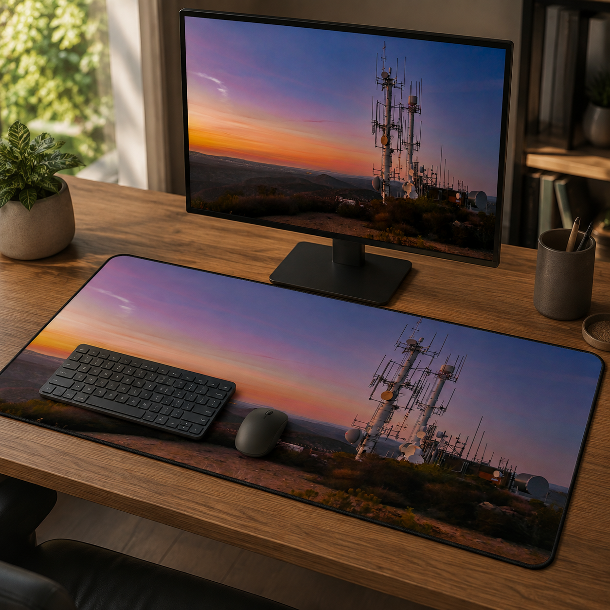 Cowles Mountain Summit - San Diego Landscape Photography Desk Mat 16x32