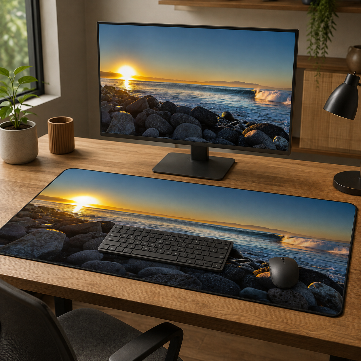Dawn Patrol - San Diego Surf Photography Desk Mat 16x32