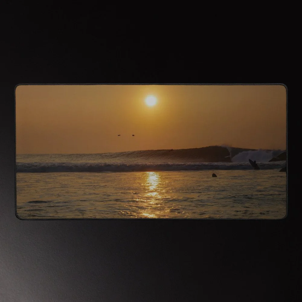 In the Eye of the Sun - Sunrise Photography Desk Mat 16x32