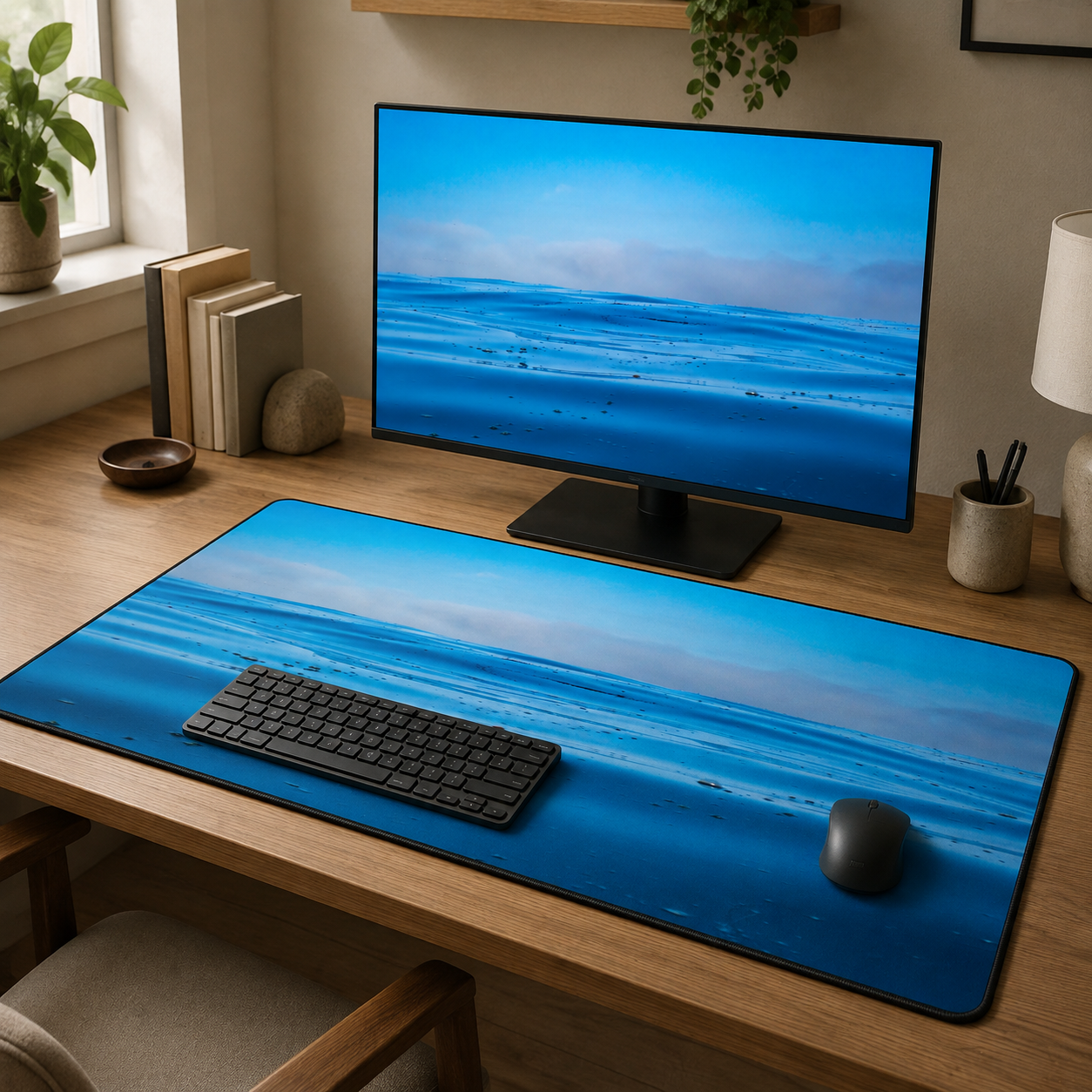 Morning Dip - Ocean Photography Desk Mat 16x32