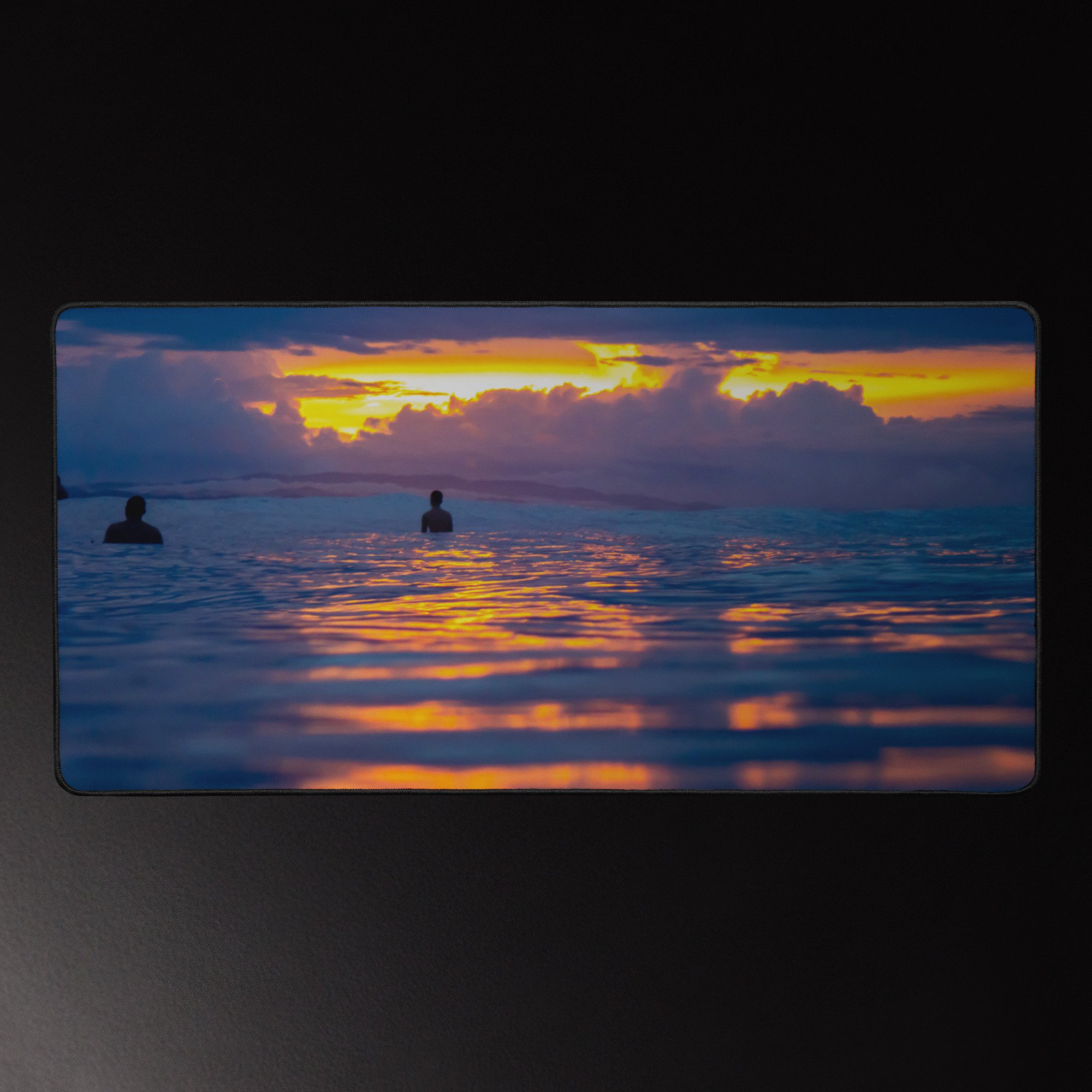 Otherworldly Skies - Tropical Sunset Photography Desk Mat 16x32