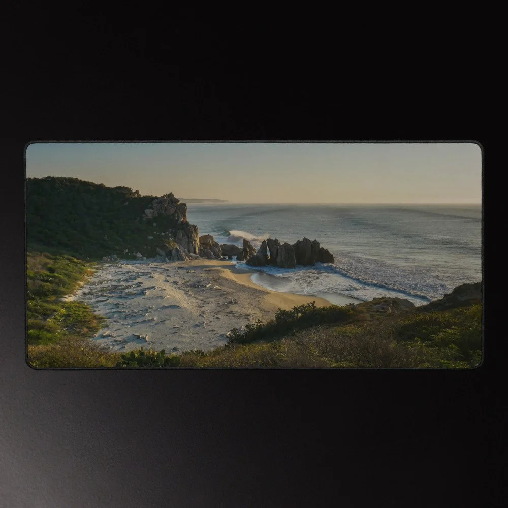 Barra de la Cruz Overview - Oaxaca Coastal Photography Desk Mat 16x32