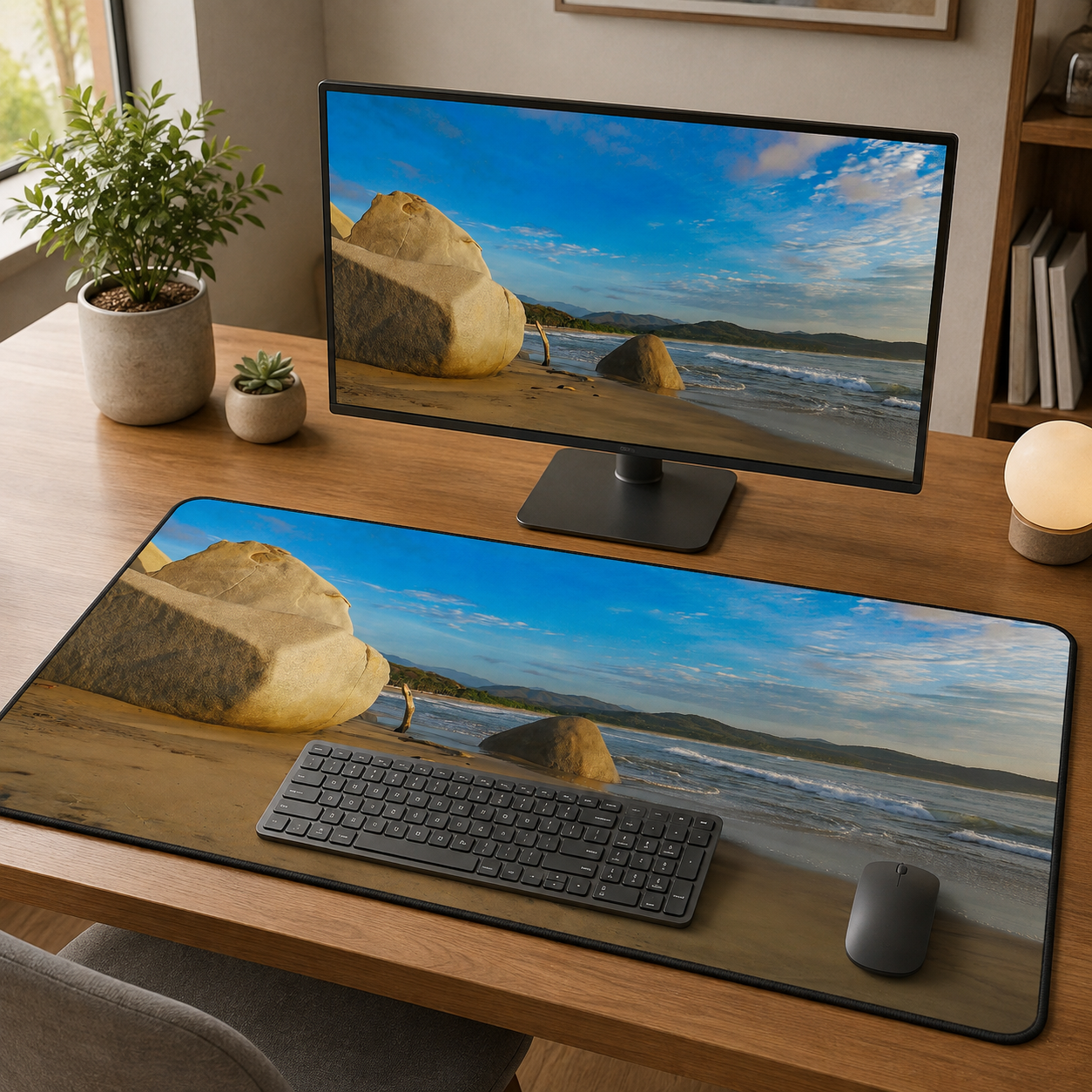 La Playa - Mexico Beach Photography Desk Mat 16x32