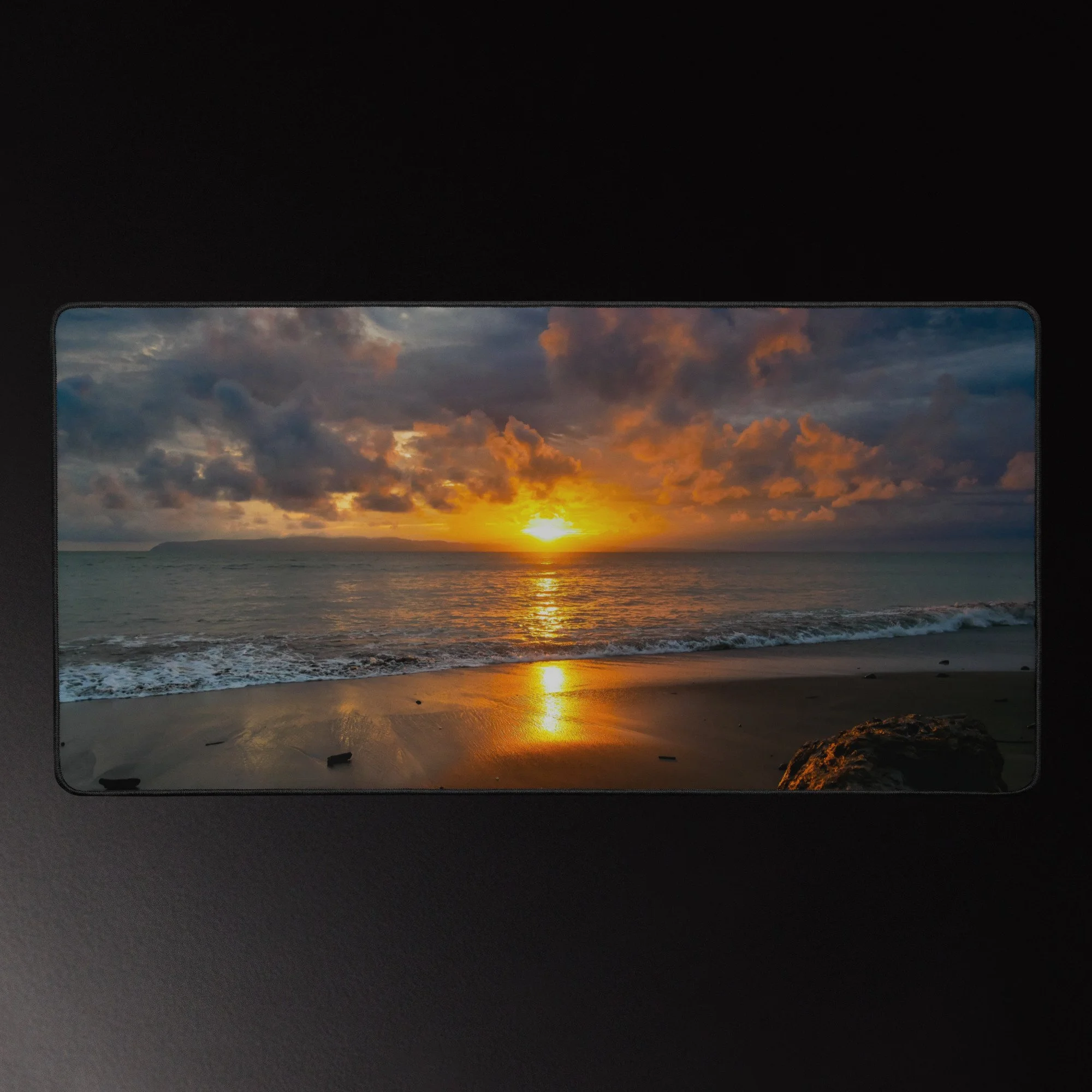 Osa Sunset - Costa Rica Sunset Photography Desk Mat 16x32