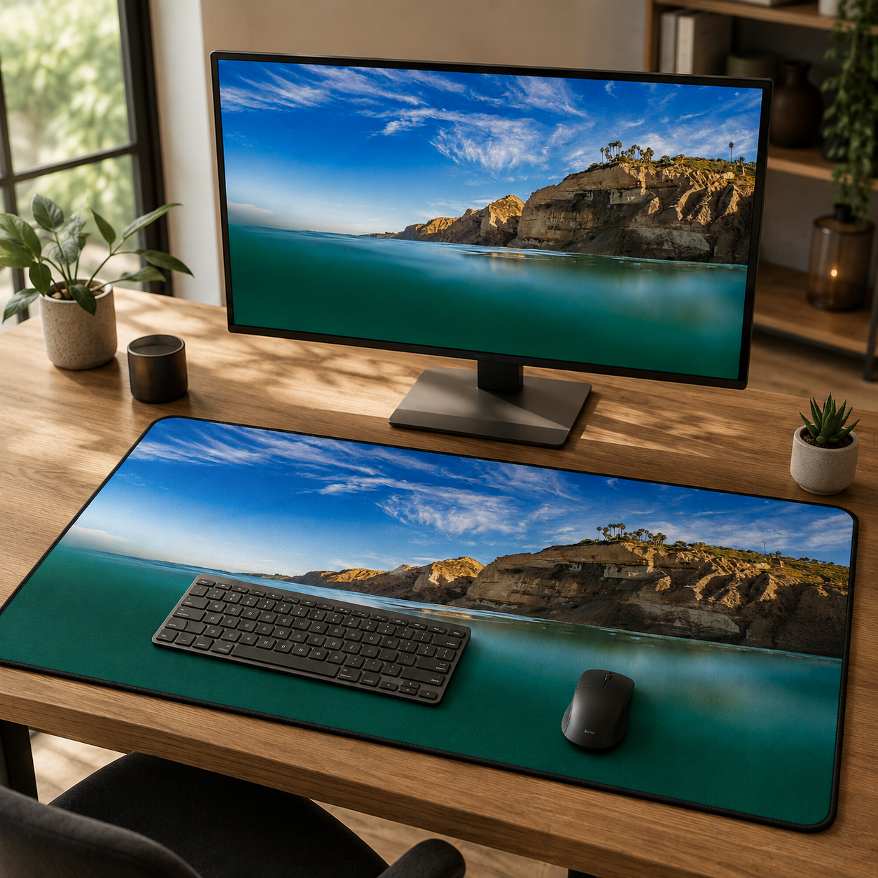 Blacks Beach - San Diego Surf Photography Desk Mat 16x32