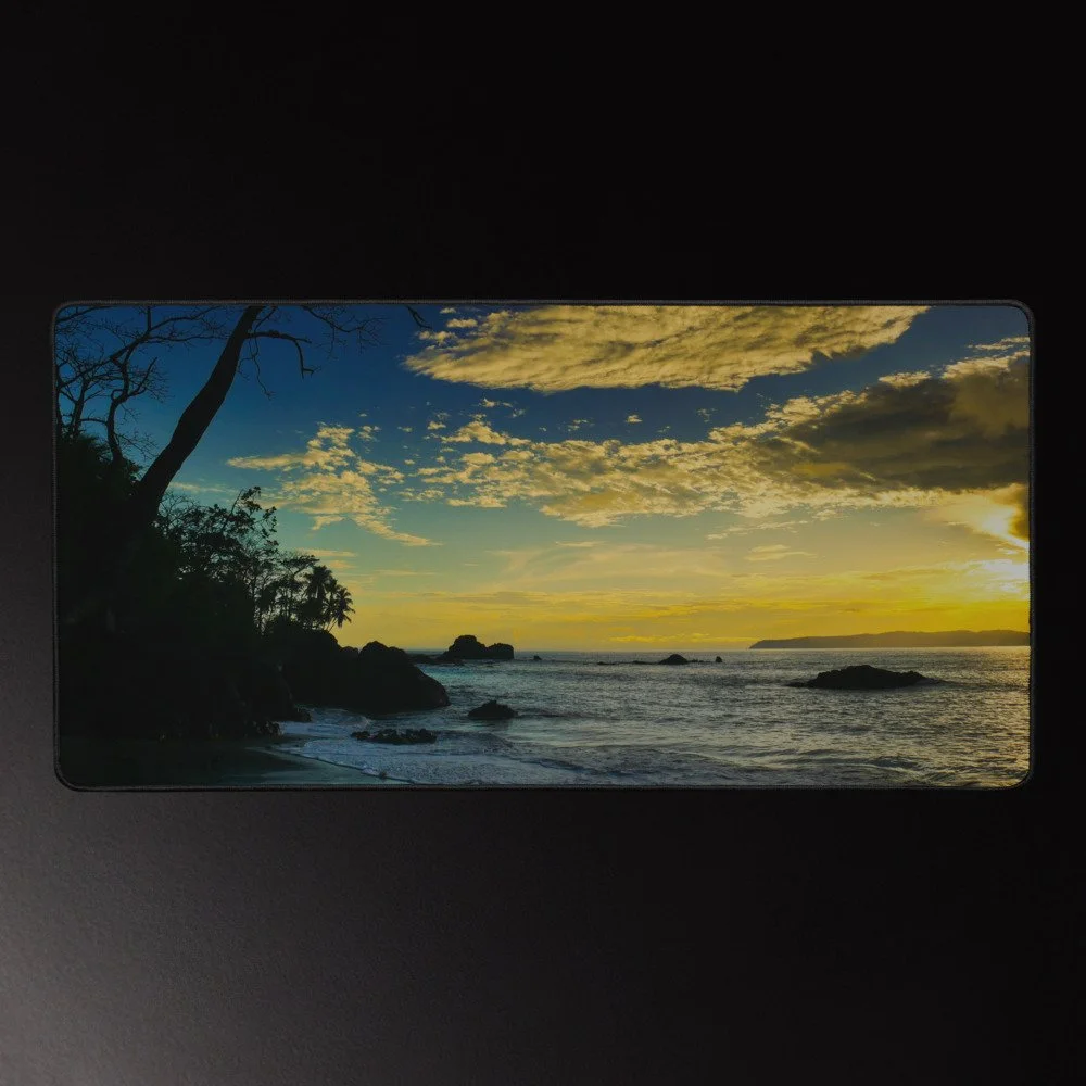 Limoncello - Tropical Coast Photography Desk Mat 16x32
