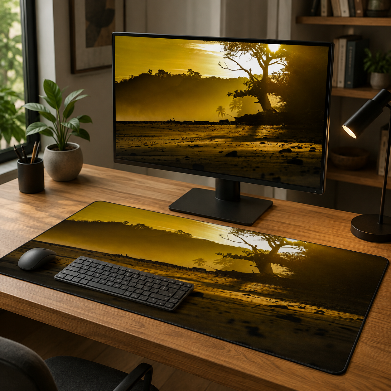 Desk Mat 16x32 - Golden sunrise in Rancho Mar.png