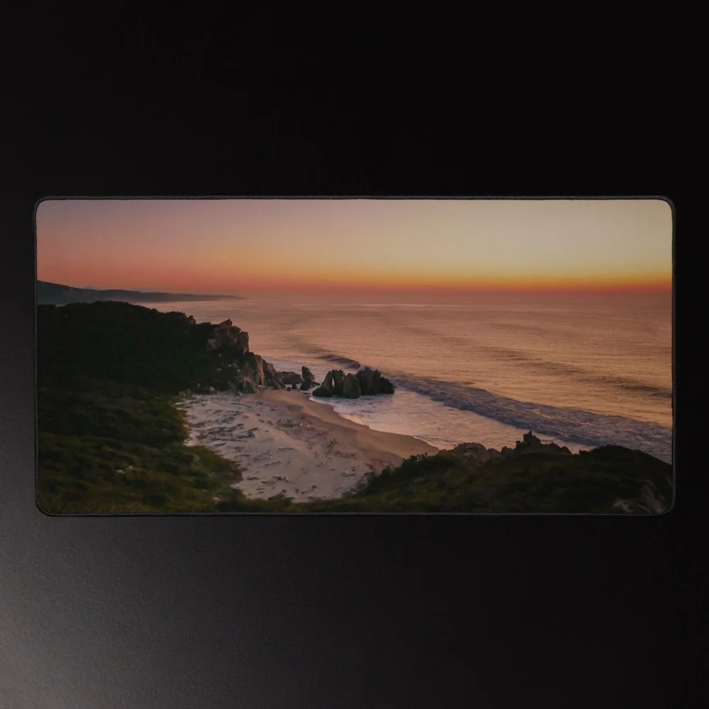 Barra de la Cruz Overview at Dawn - Oaxaca Photography Desk Mat 16x32