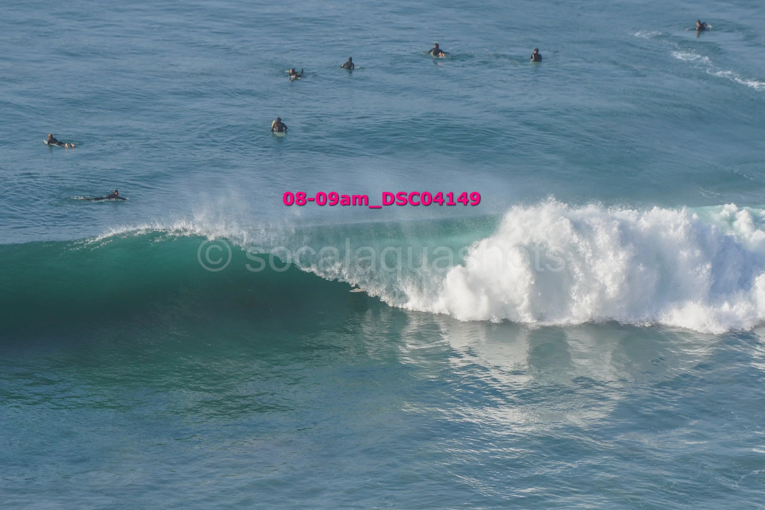 Surfers in the ocean waiting for waves near the shoreline.