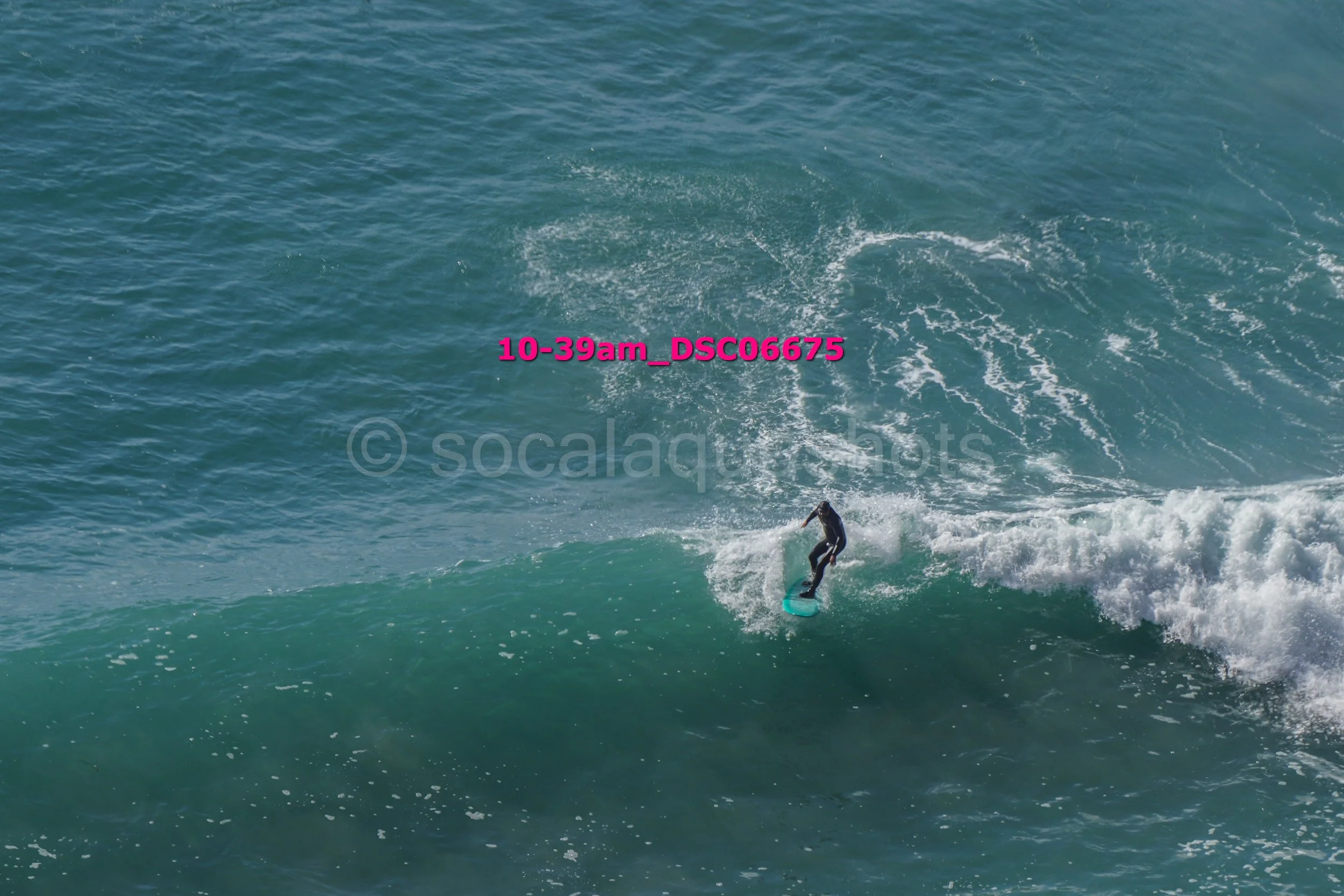 Surfing on a wave in the ocean.