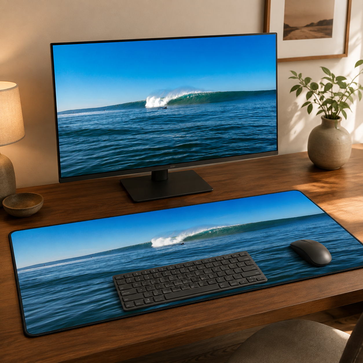 SoCal Mysto - Southern California Surf Photography Desk Mat 16x32