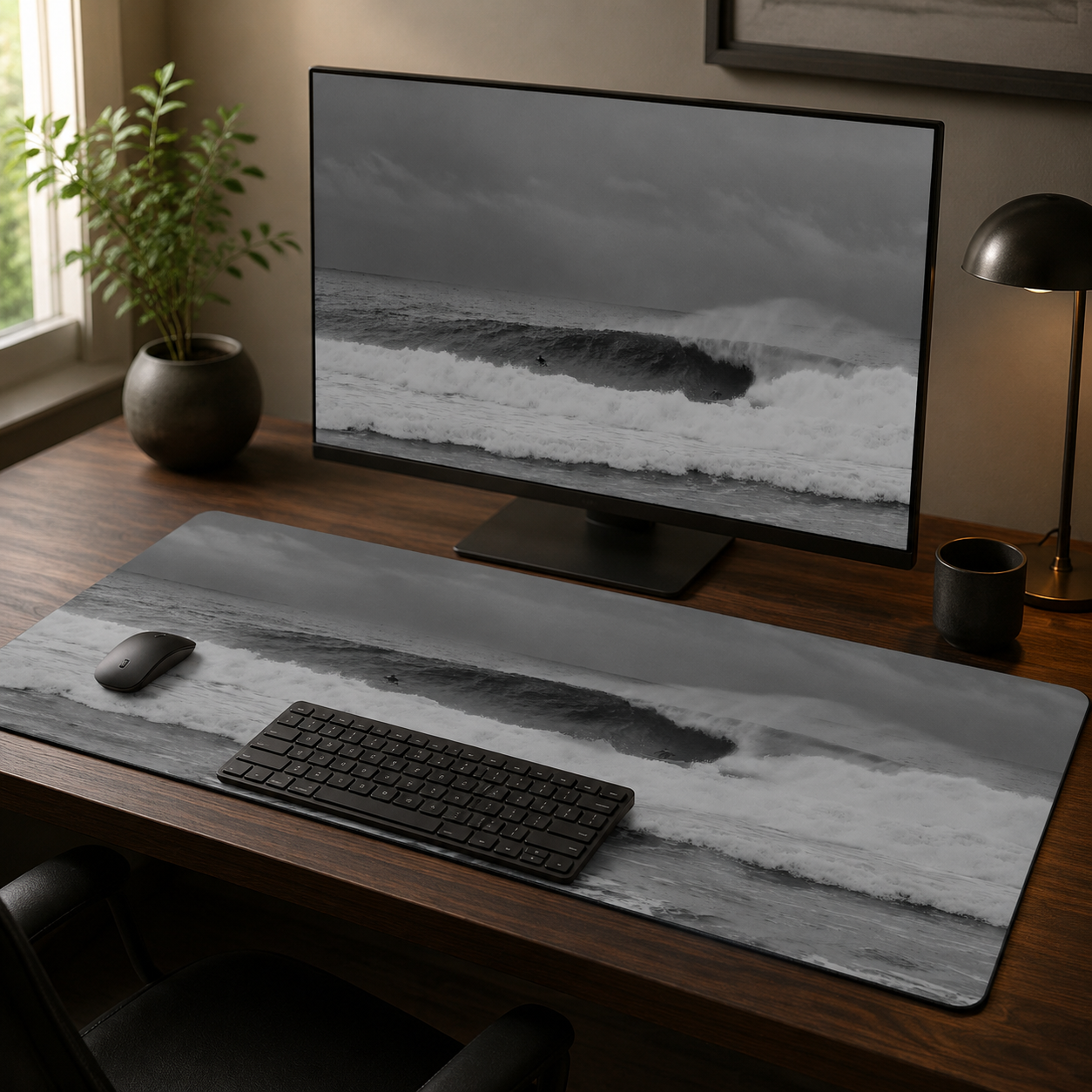 Storm Rider - Surf Photography Desk Mat 16x32