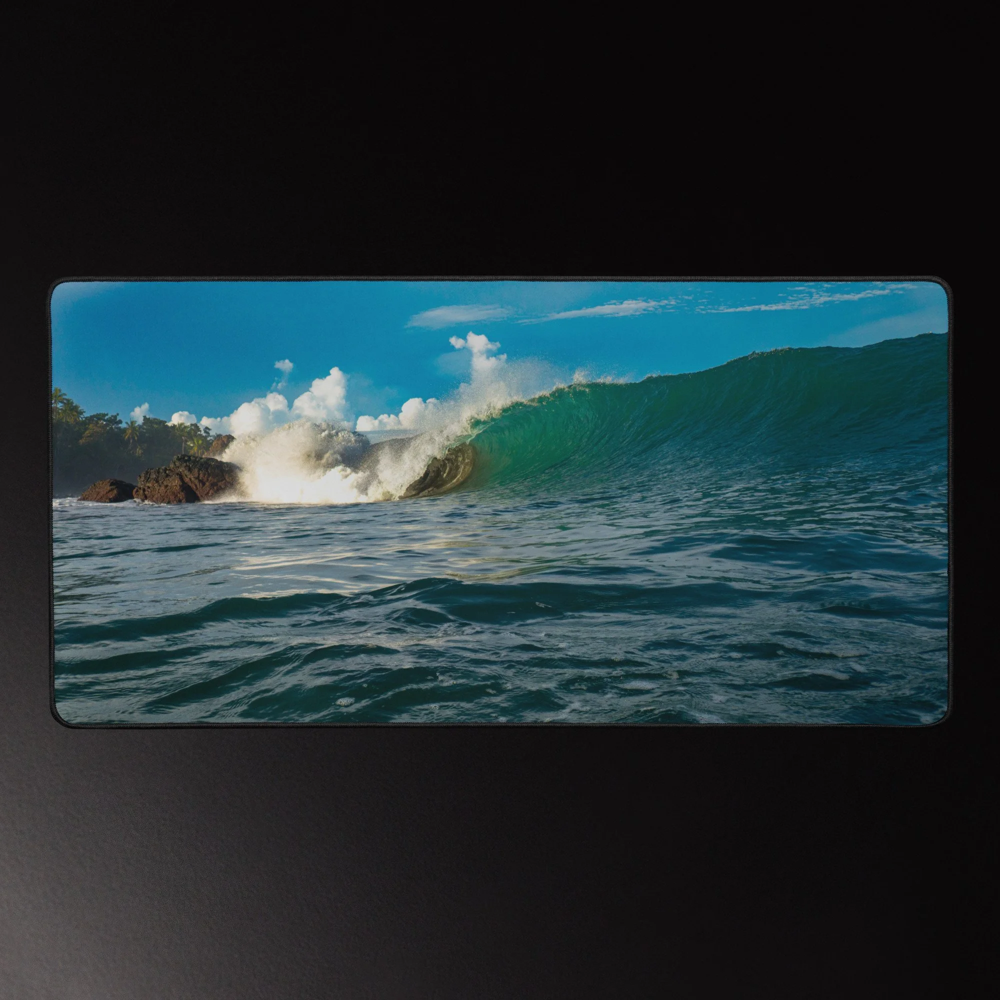Mindsurf - Ocean Wave Photography Desk Mat 16x32
