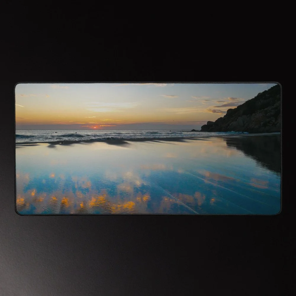 Reflections - Coastal Photography Desk Mat 16x32