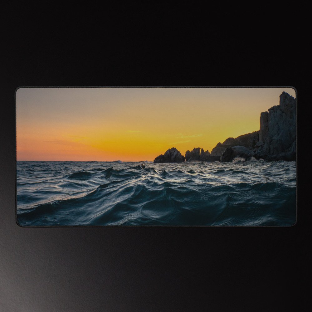 Between Sets - Surf Photography Desk Mat 16x32