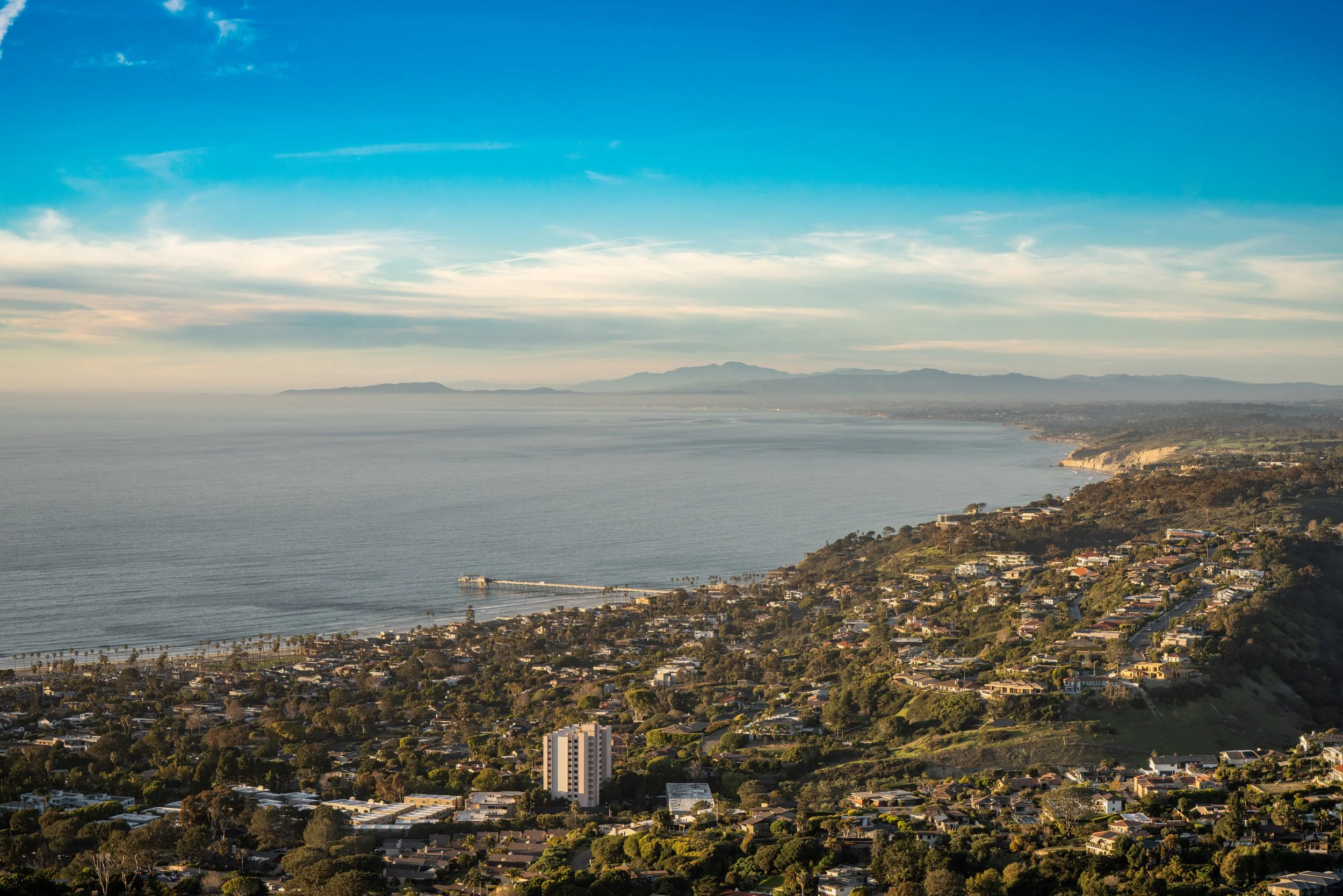 Golden hour view from Mt. Soledad.