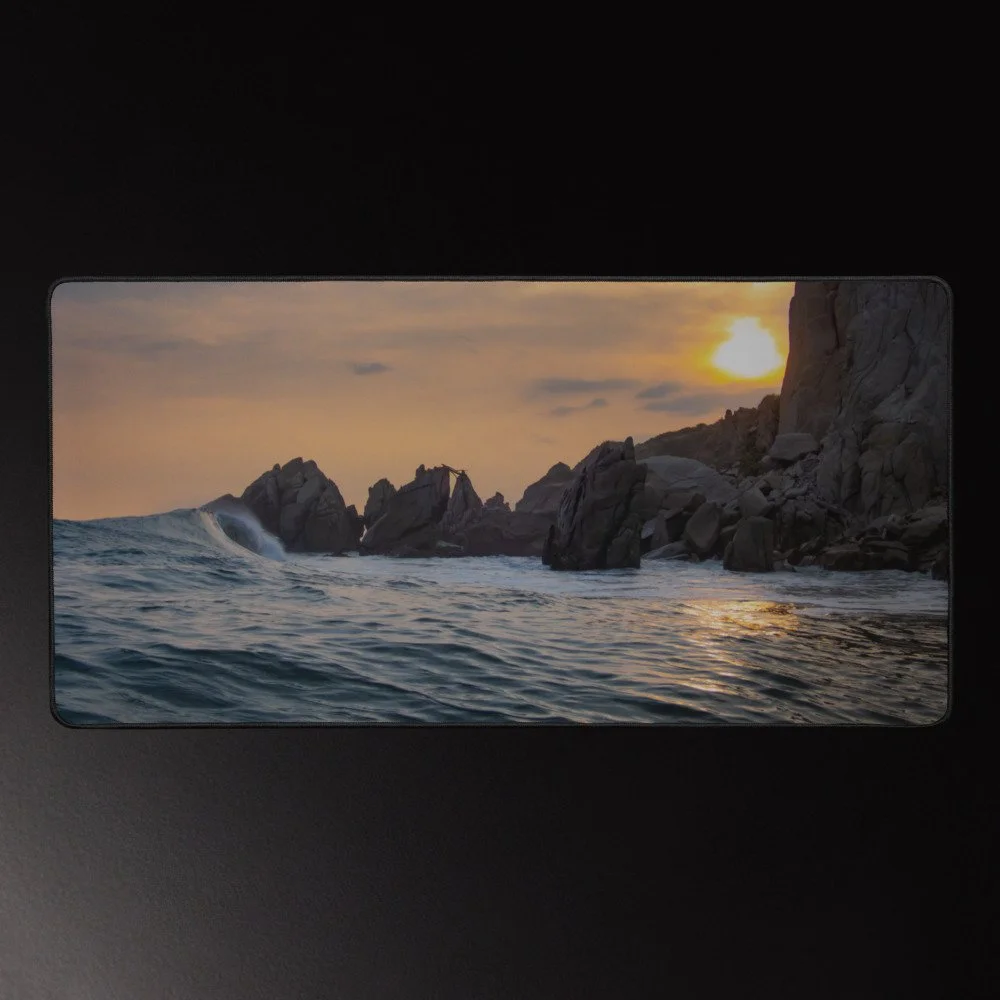 Top of the Point at Sunset - Oaxaca Photography Desk Mat 16x32