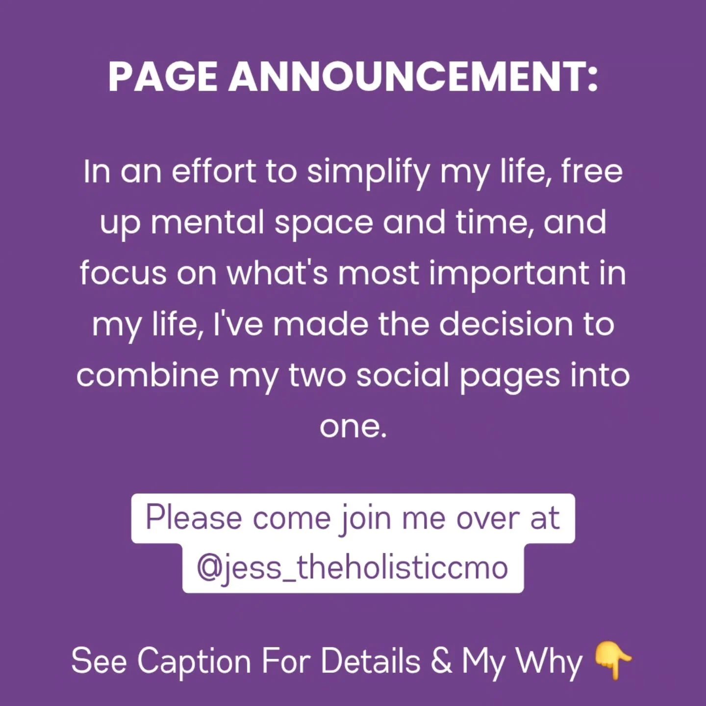 Hey friends,
I’ve been doing a lot of reflecting lately about what’s really important to me, what lights me up, what I want to focus my energy on, and where I want to simplify.
Keeping up with two separate pages has been one of those th