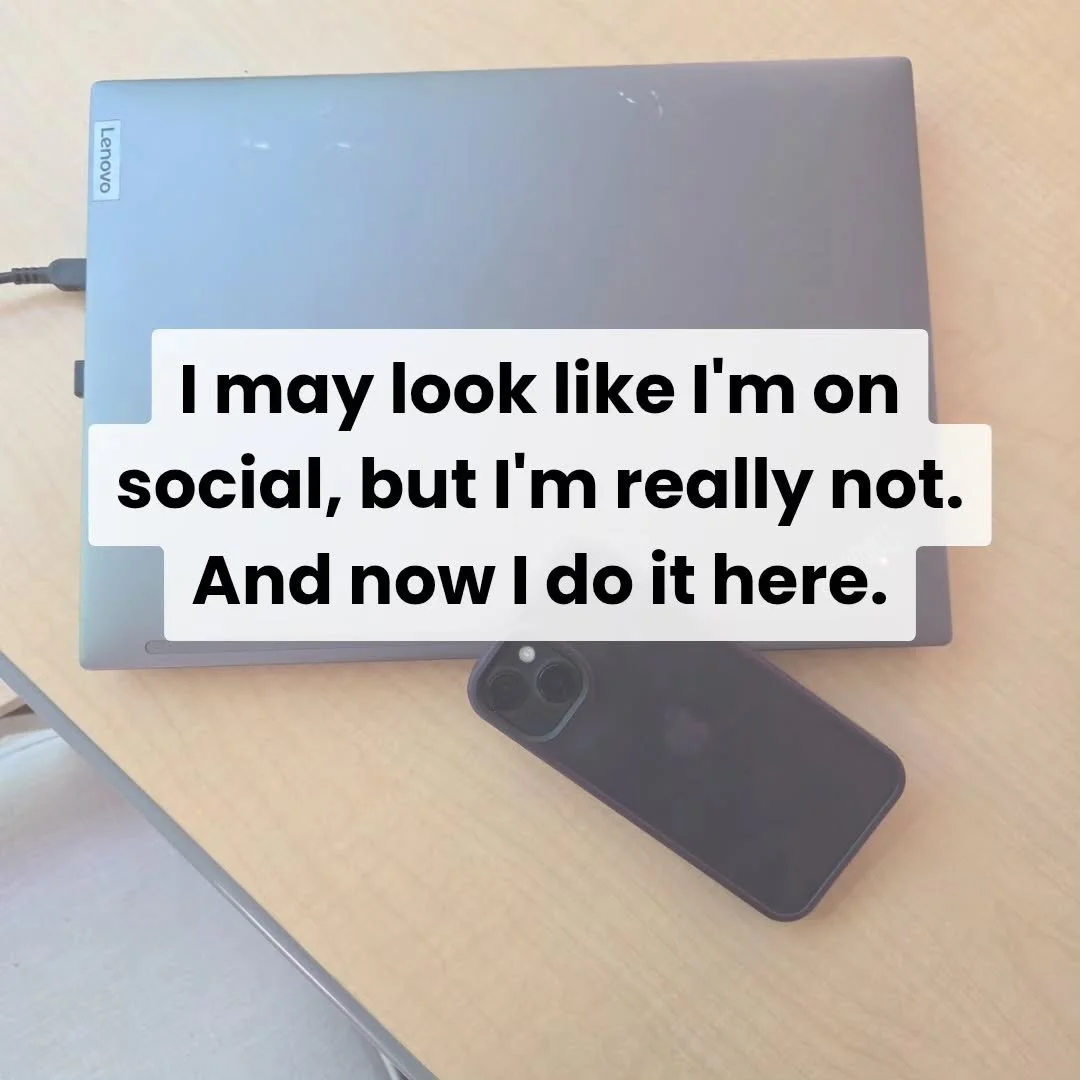 Being online on purpose is a skill. here's how i do it without disappearing.

I may look like I'm on social, but I'm really not...

Let me explain, because this is the question I get most. "Jess, how are you preaching going dark from Instagram?&