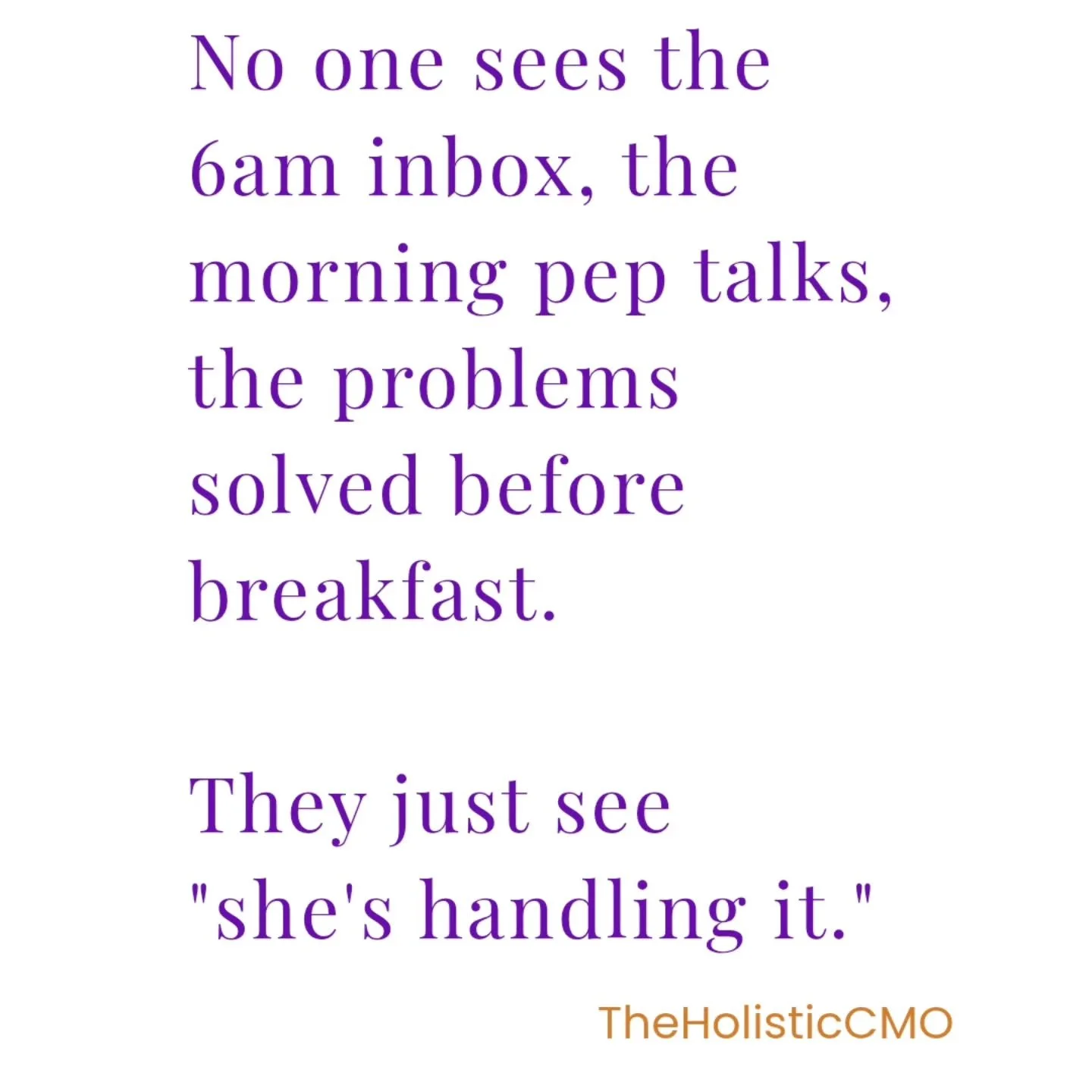 Maybe its time we let them see it instead of carrying it all our selves. 

Send this to a woman you know is handling it and no one is noticing - let her know she's seen and supported ❤️

#invisiblework #womeninleadership #cognitiveload #womensupporti