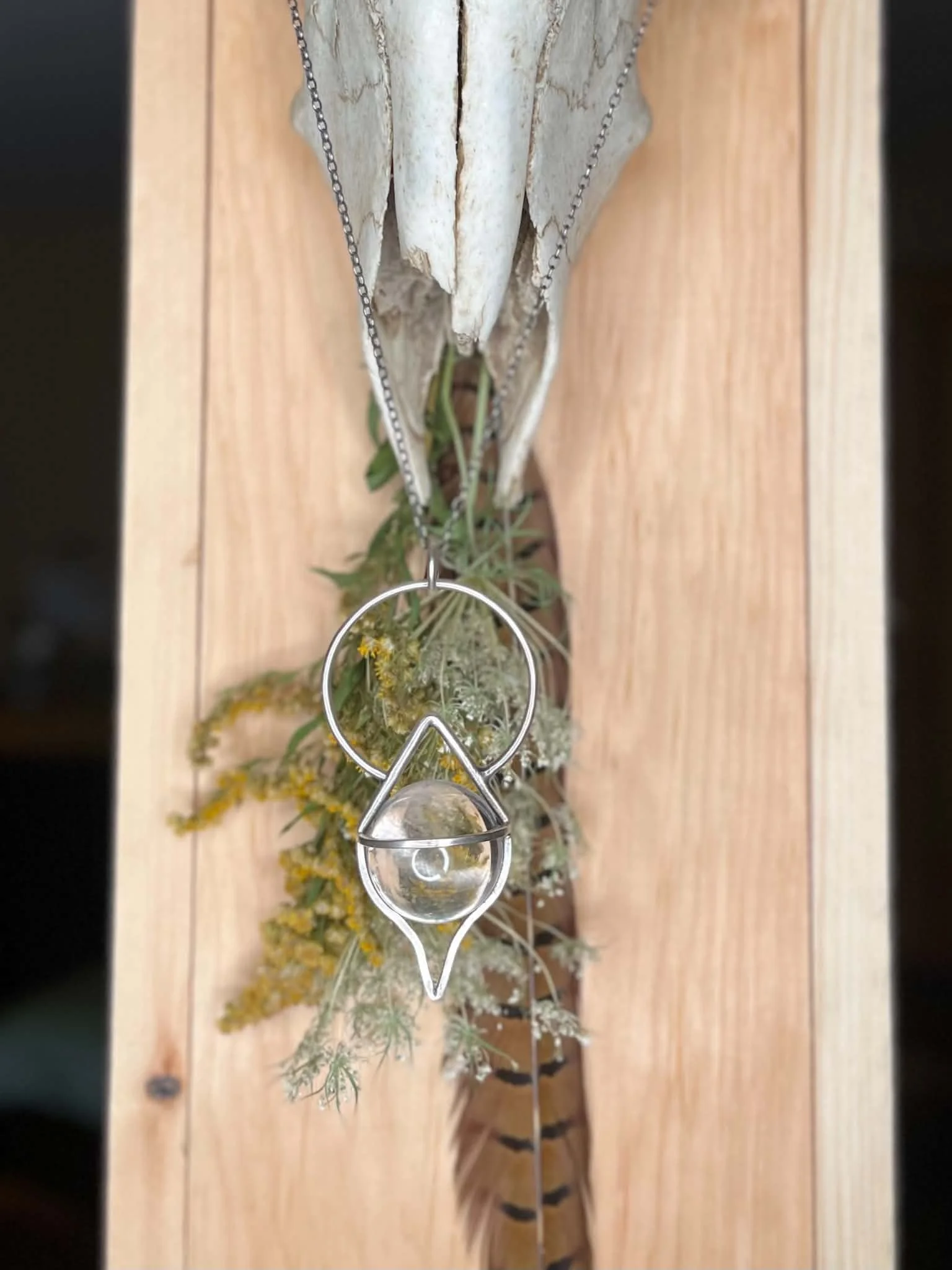 Crystal Ball Pendulum Necklace