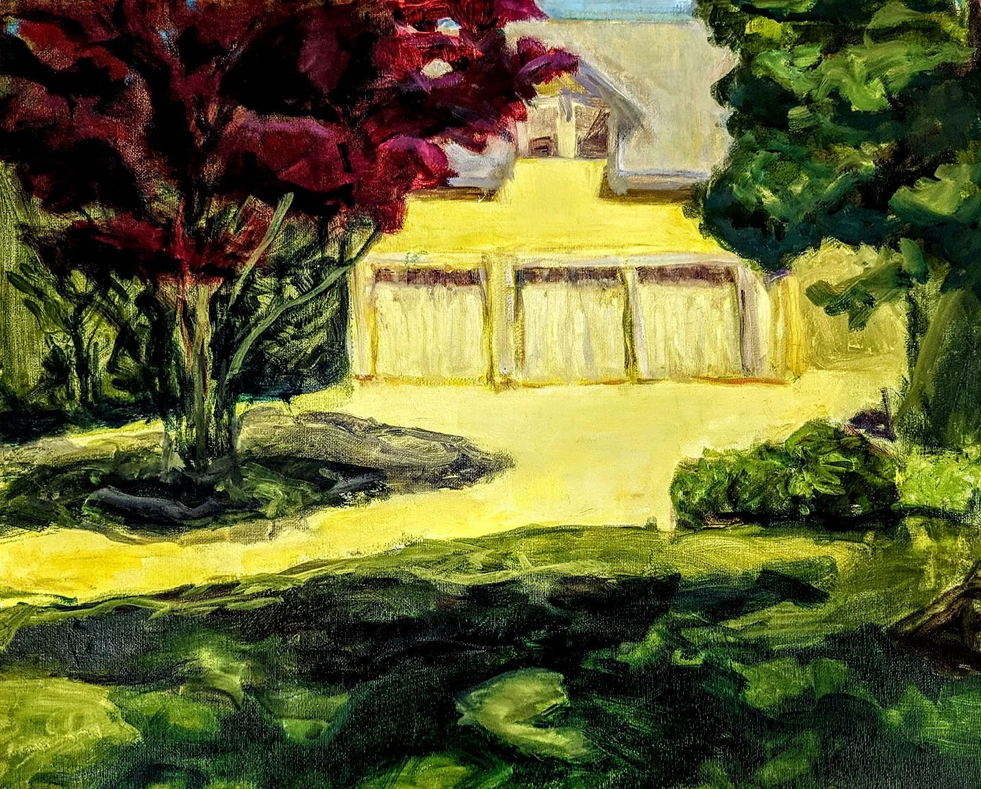 Three Car Garage, 16" x 20 ", oil on canvas,  2024
