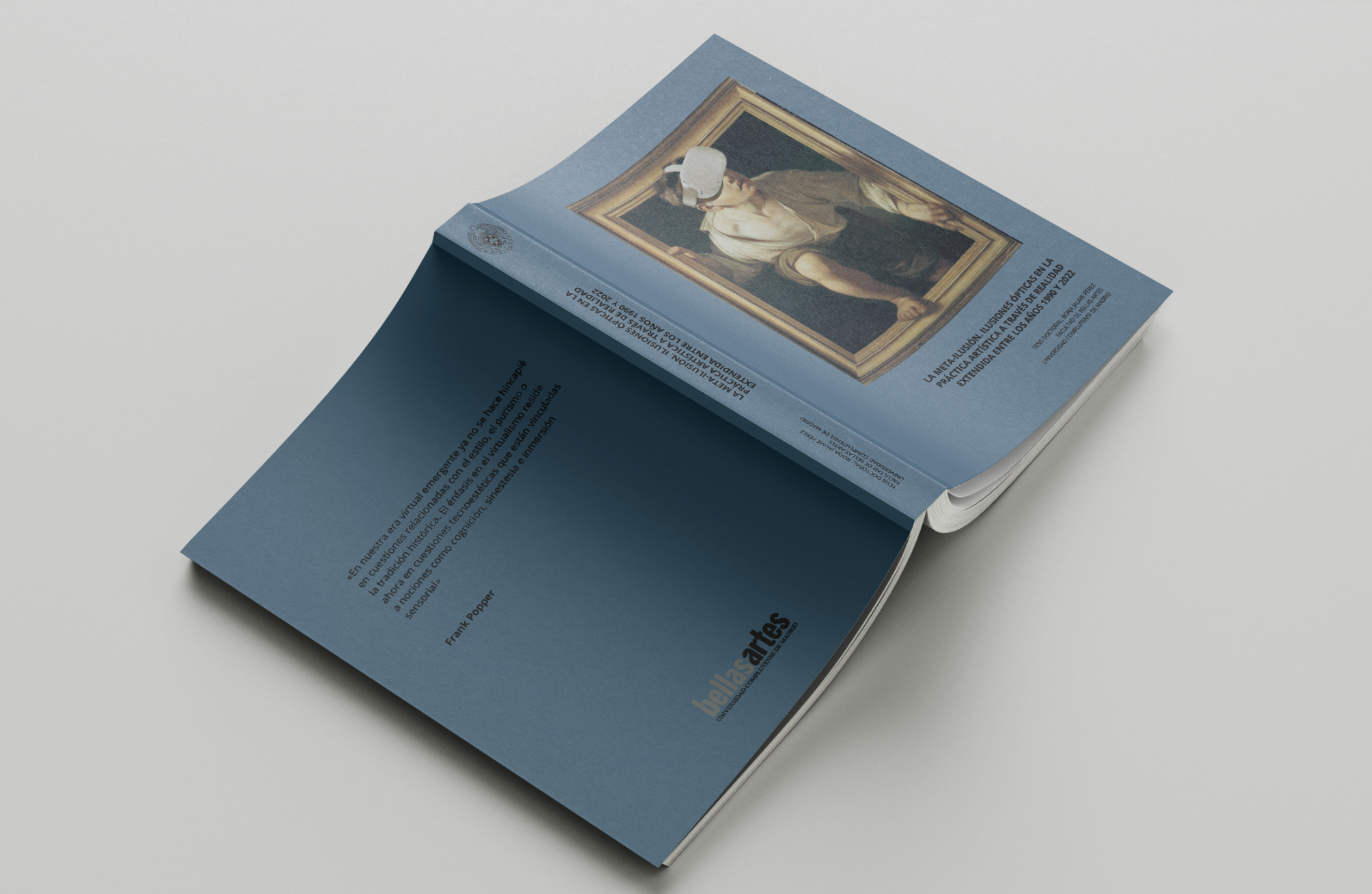 Trabajaremos en toda la cubierta del libro, para que resulte lo más profesional posible. Ejemplo: Borja Jaume Pérez (Universidad Complutense de Madrid)