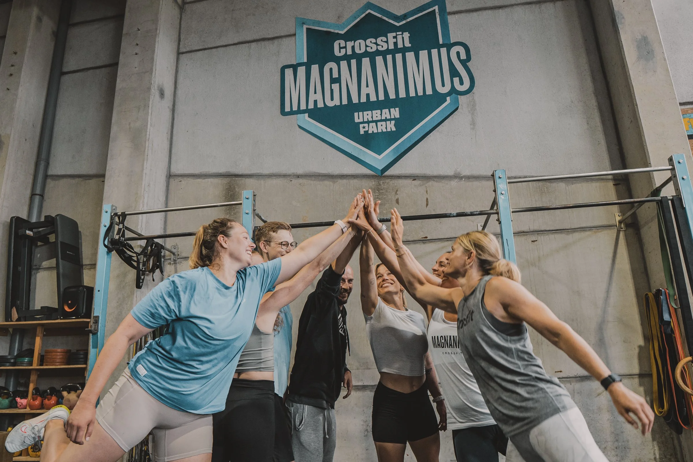 gruppentraining sport high five