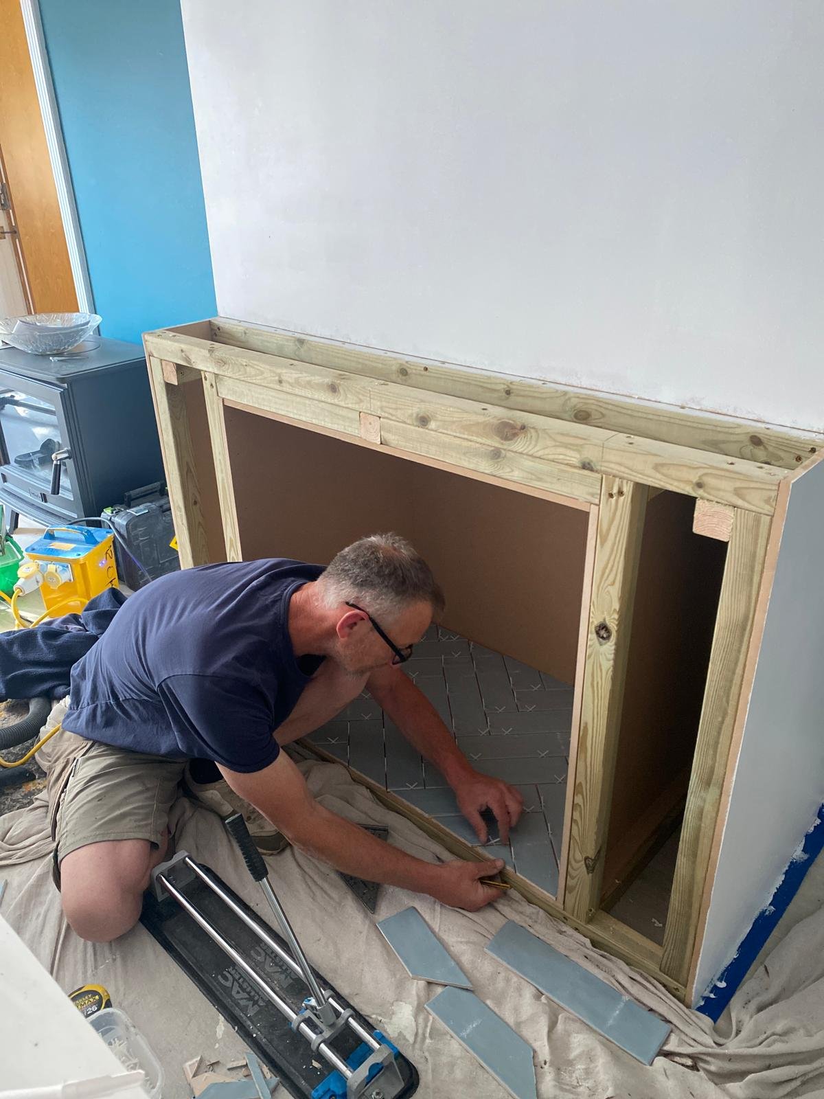Building a media wall - Ash Ford Carpentry Jersey
