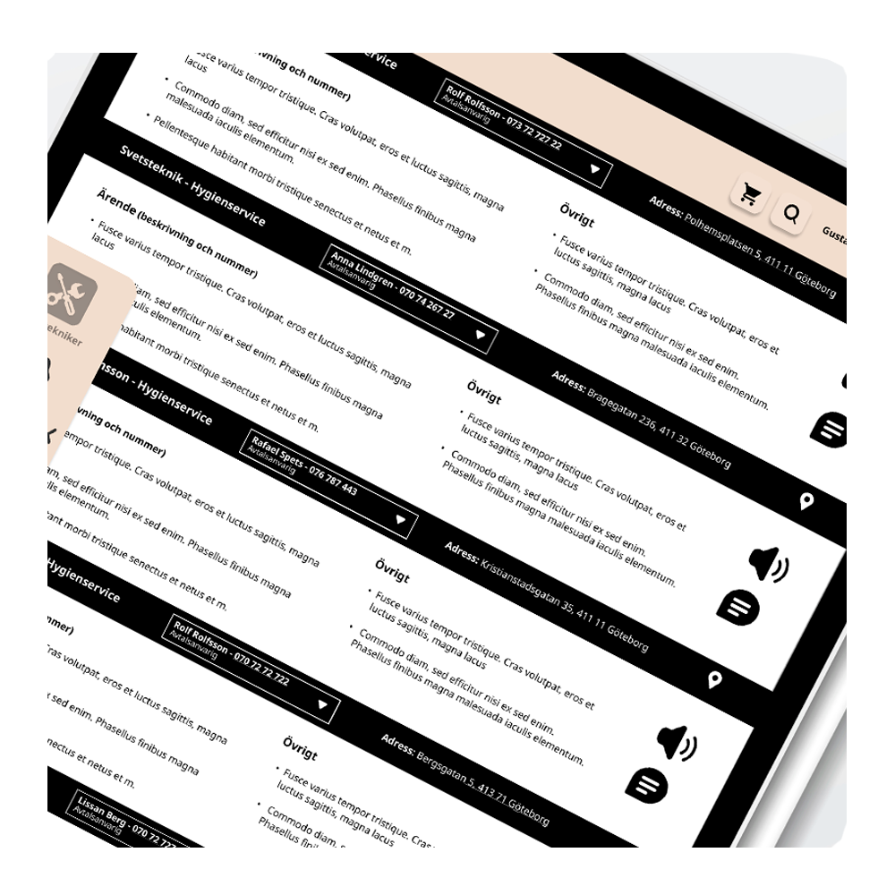 Kaffegreven | Tablet | UI | Service design