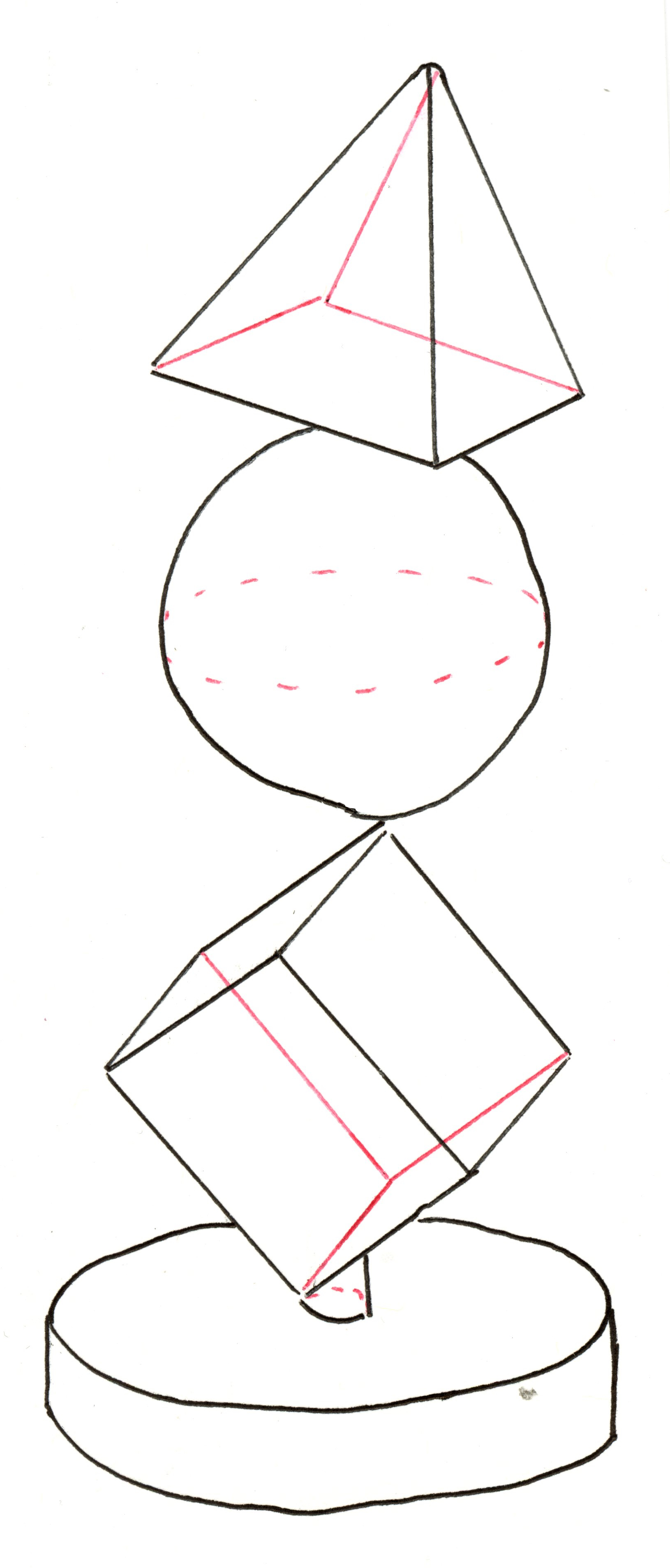 Geometric Design Composition, Ink on Paper