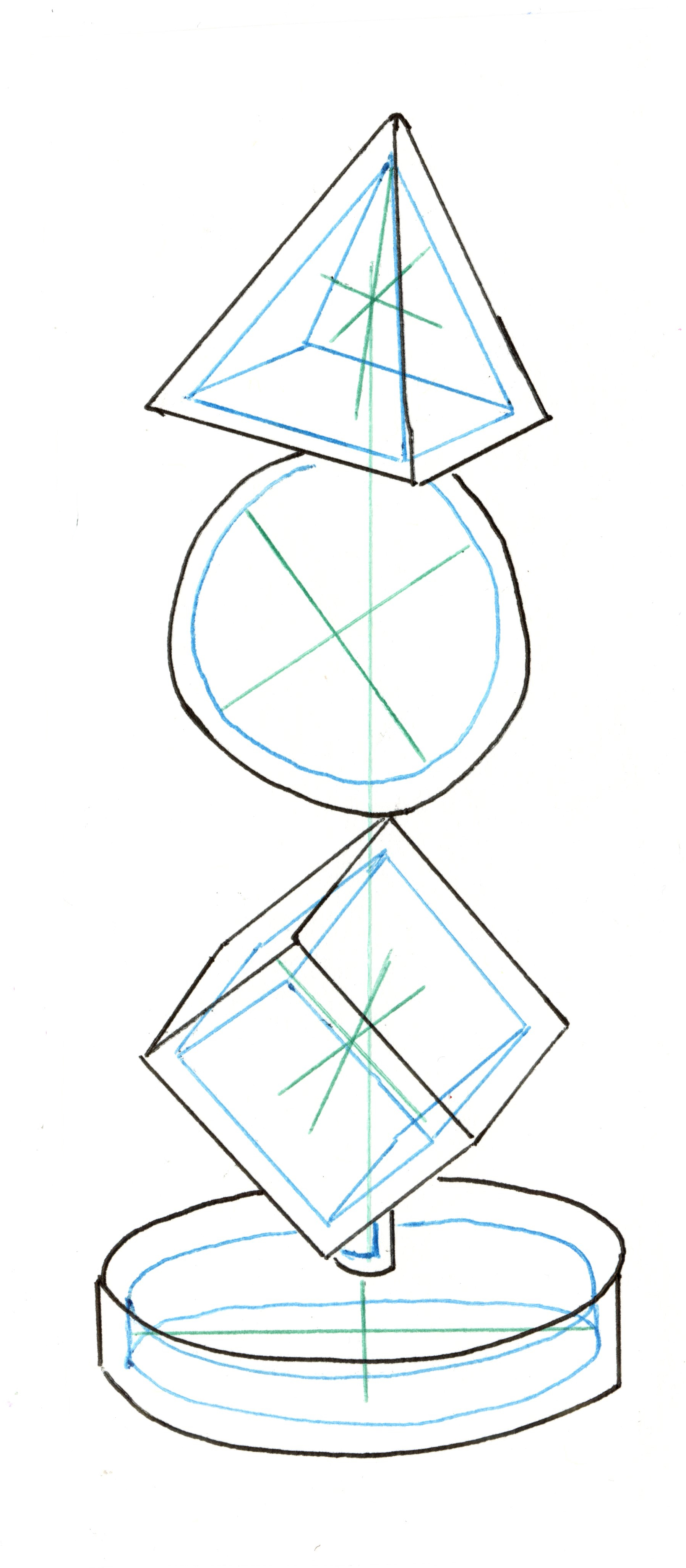 Gemoetric Armature Plan, Ink on Paper