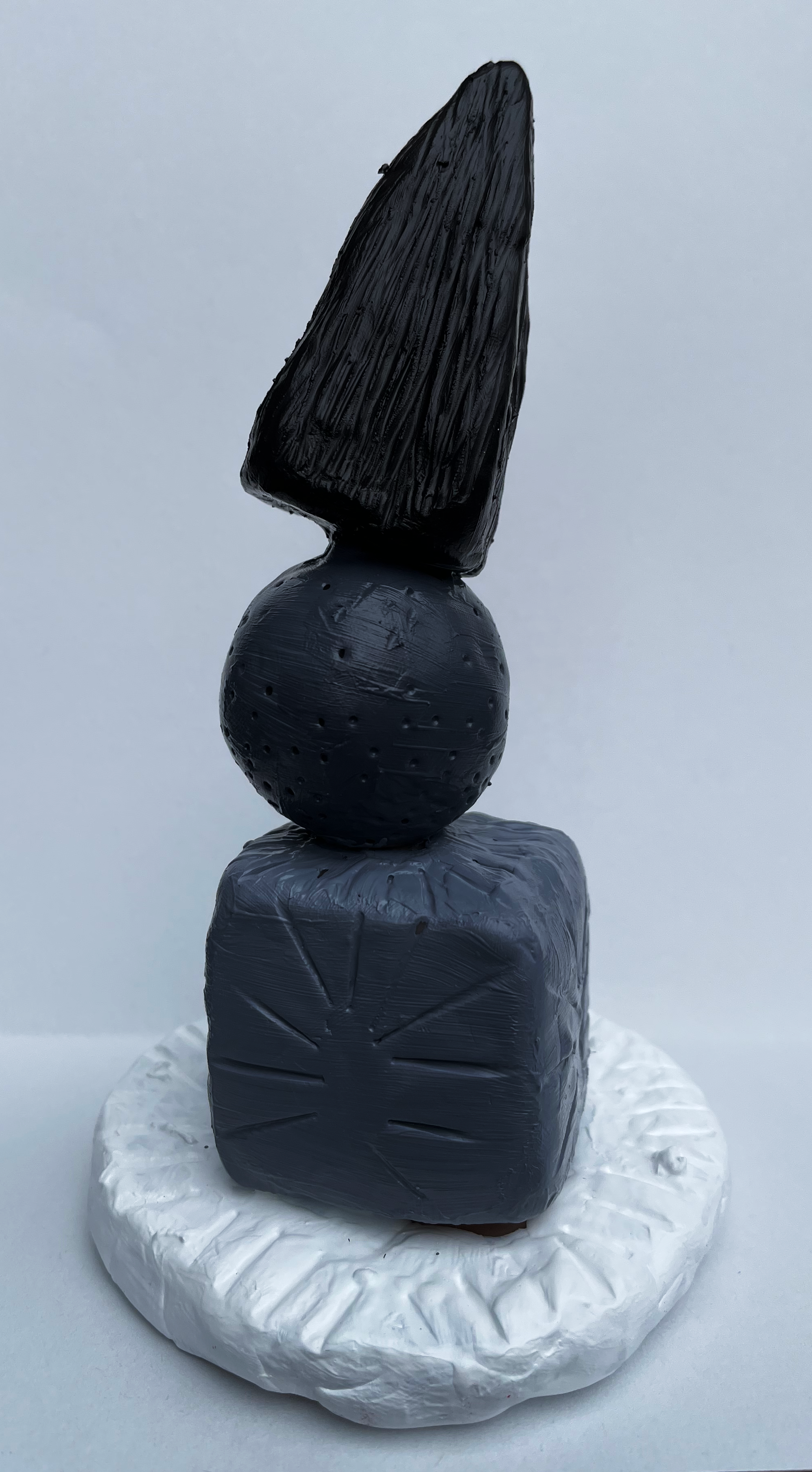 Geometric Composition, Clay with Foil Armature and Acrylic Paint