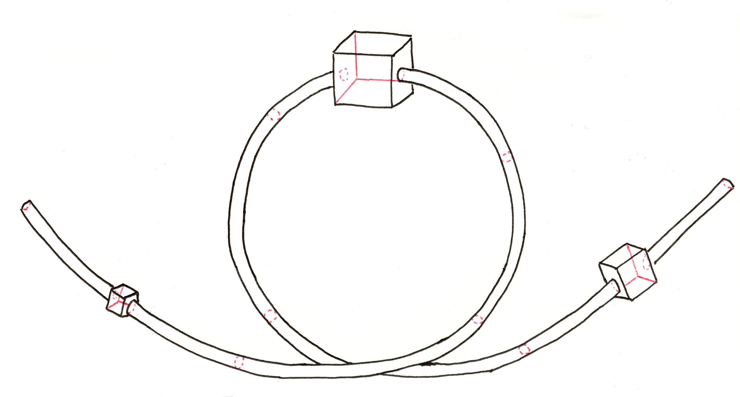 Hybrid Design Composition, Ink on Paper