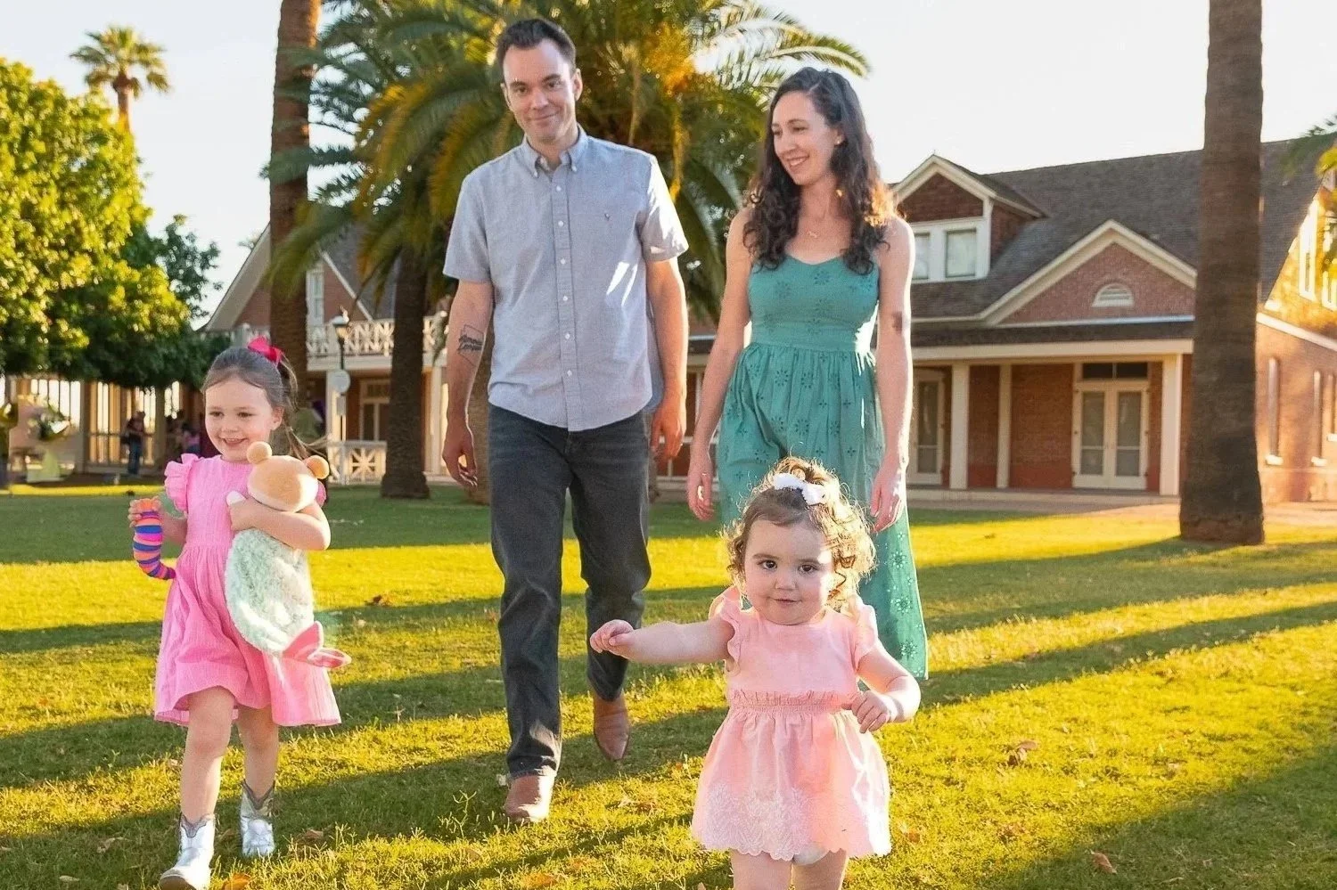 Portland family photographer with family candid moment