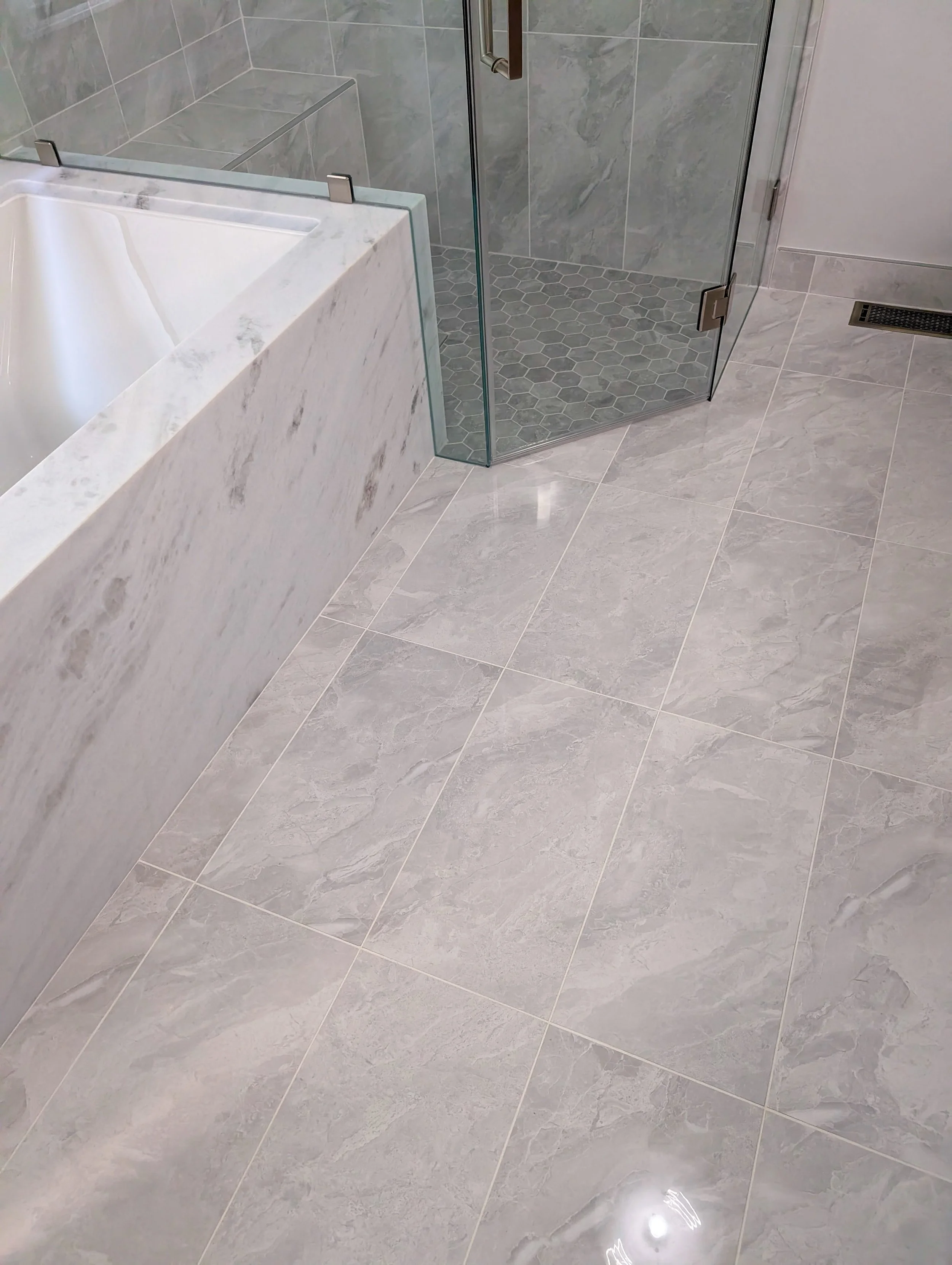 Floor Tile with tub surround
